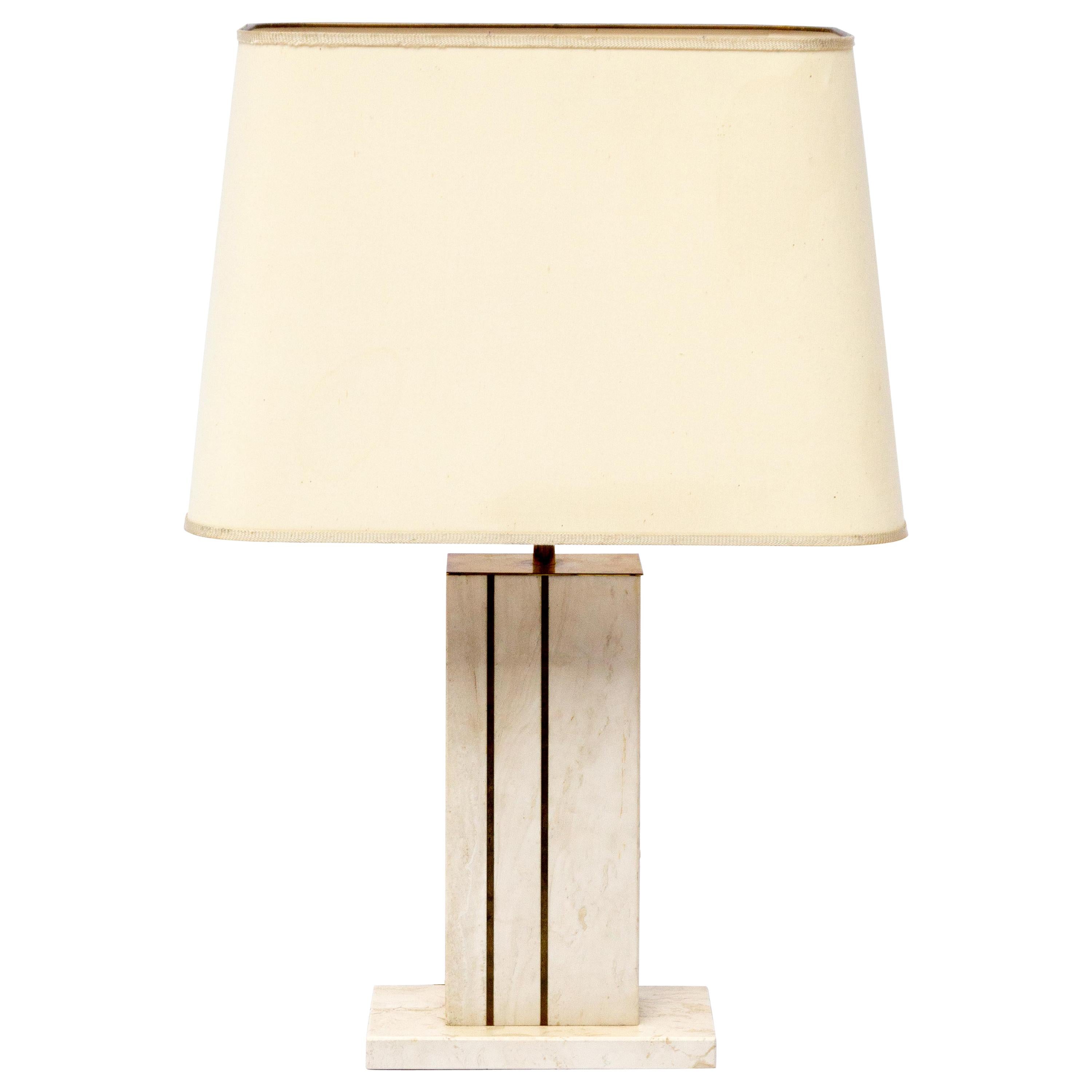 Traverine Table Lamp by Camille Breesch, Belgium, 1970s
