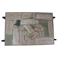 travertin abstract coffee table 1958 attributed to Rien Goené