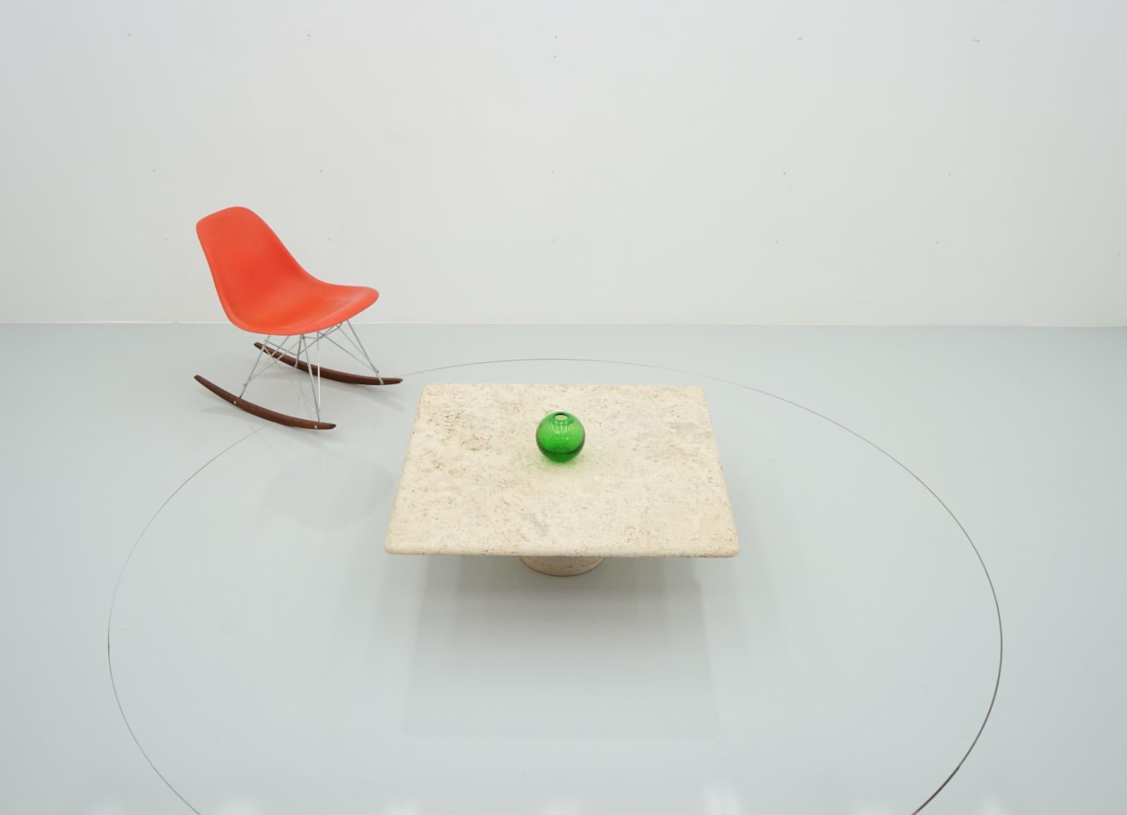 Travertine Coffee Table by Angelo Mangiarotti for Up & Up, Italy, 1970s 5