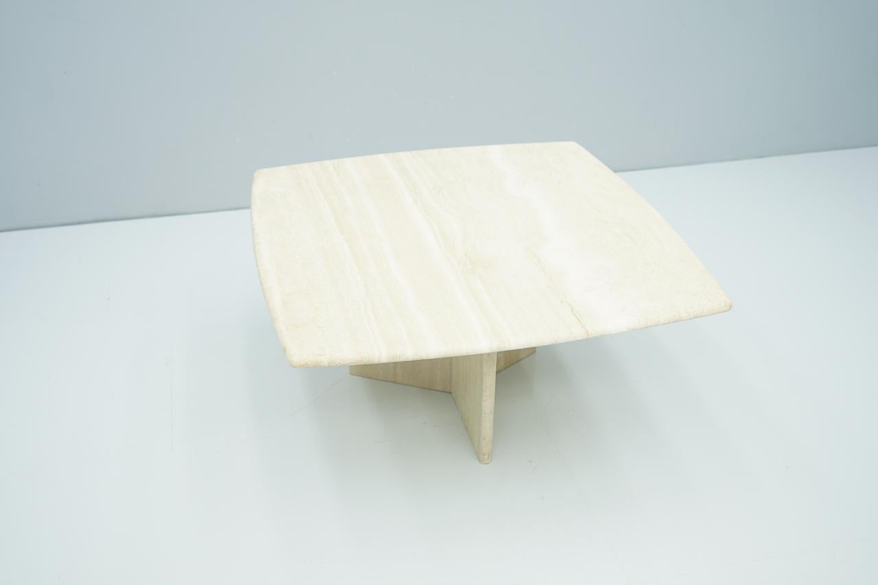Mid-Century Modern Travertin Coffee Table, Italy, 1970s For Sale