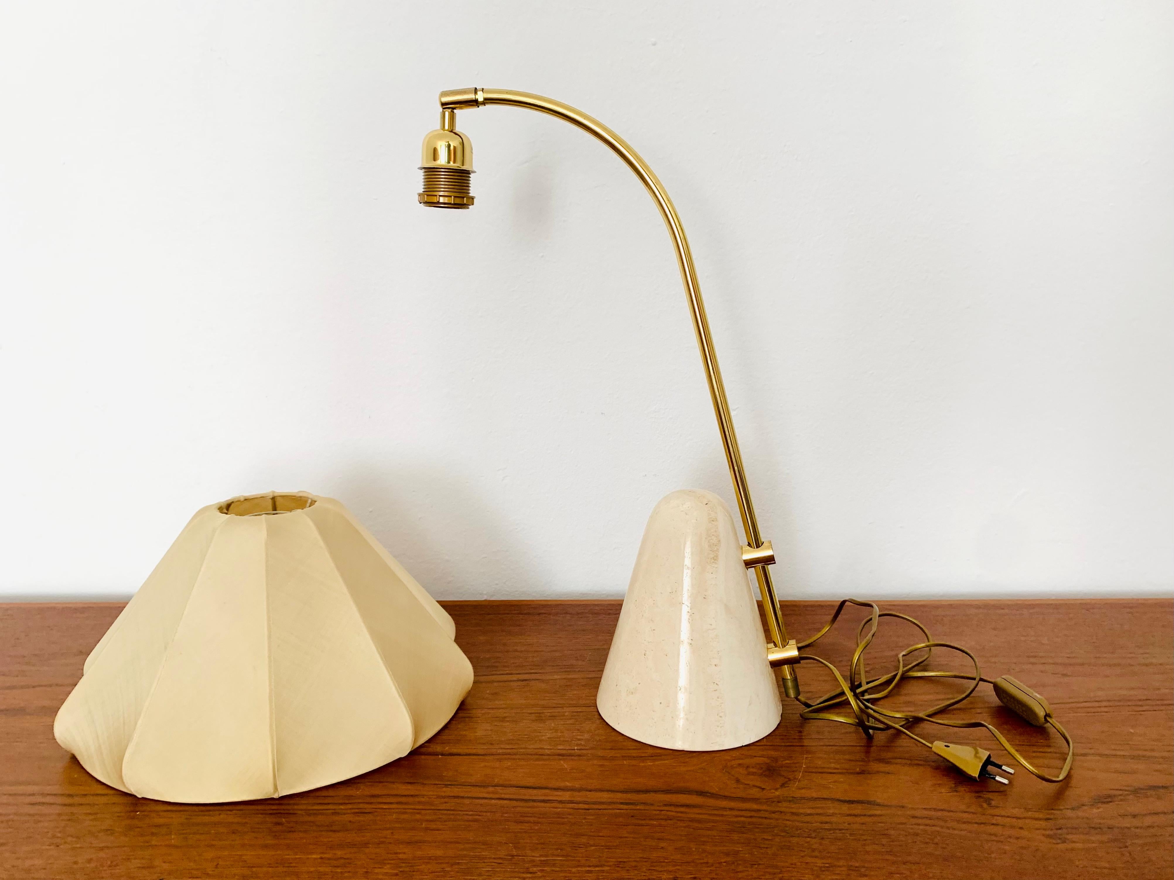 Travertin Table Lamp by Temde For Sale 5