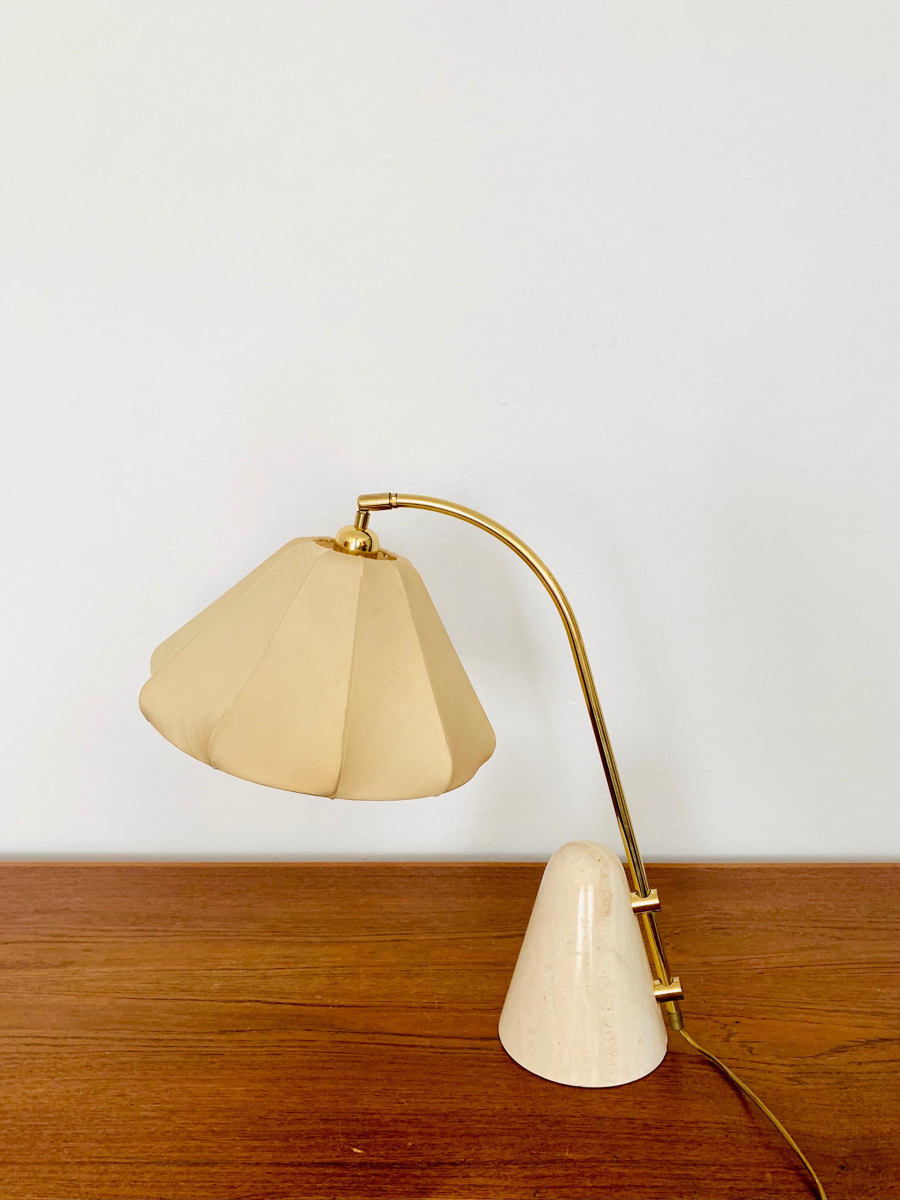 Travertin Table Lamp by Temde In Good Condition In München, DE