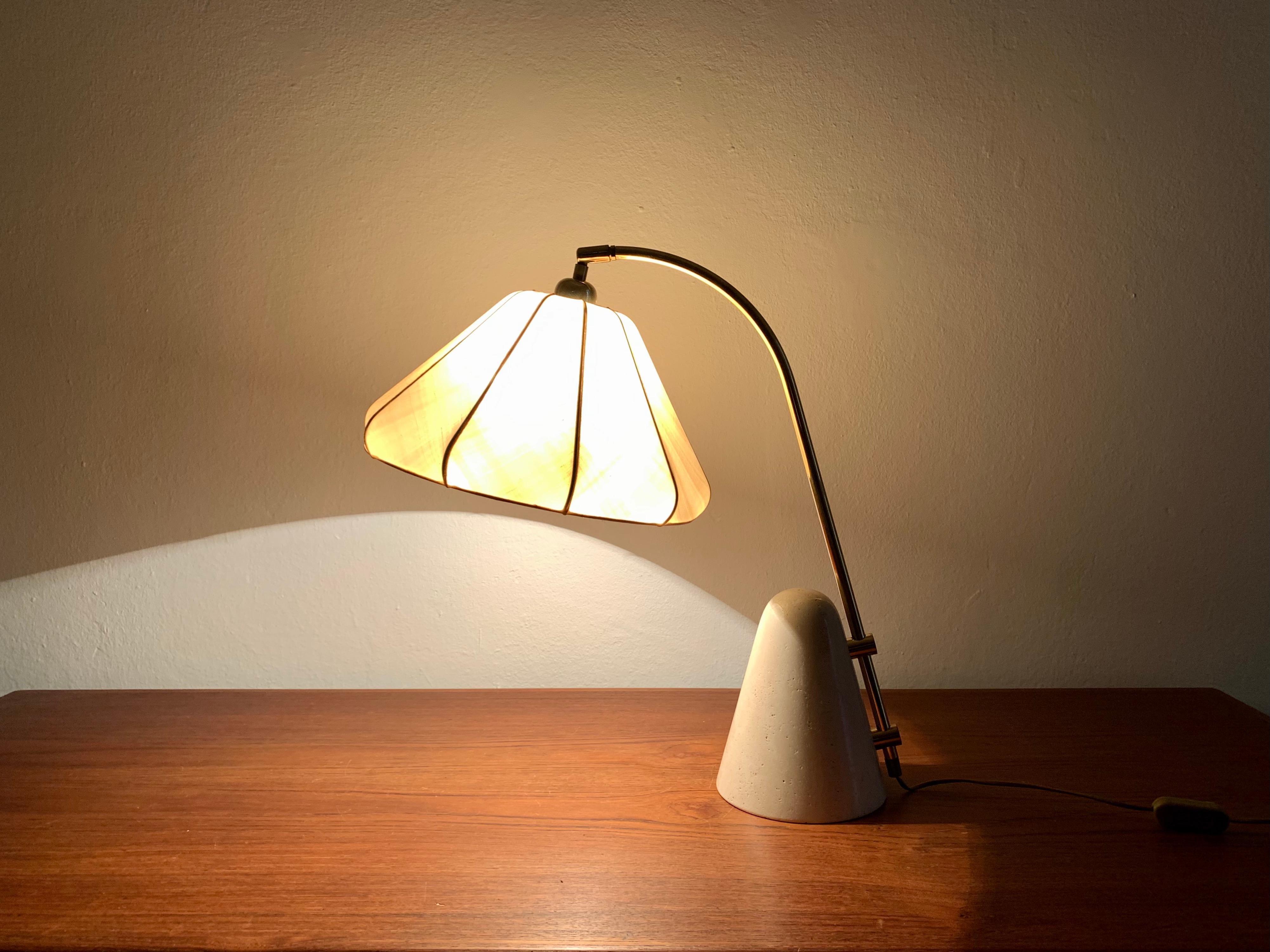 Travertin Table Lamp by Temde For Sale 1