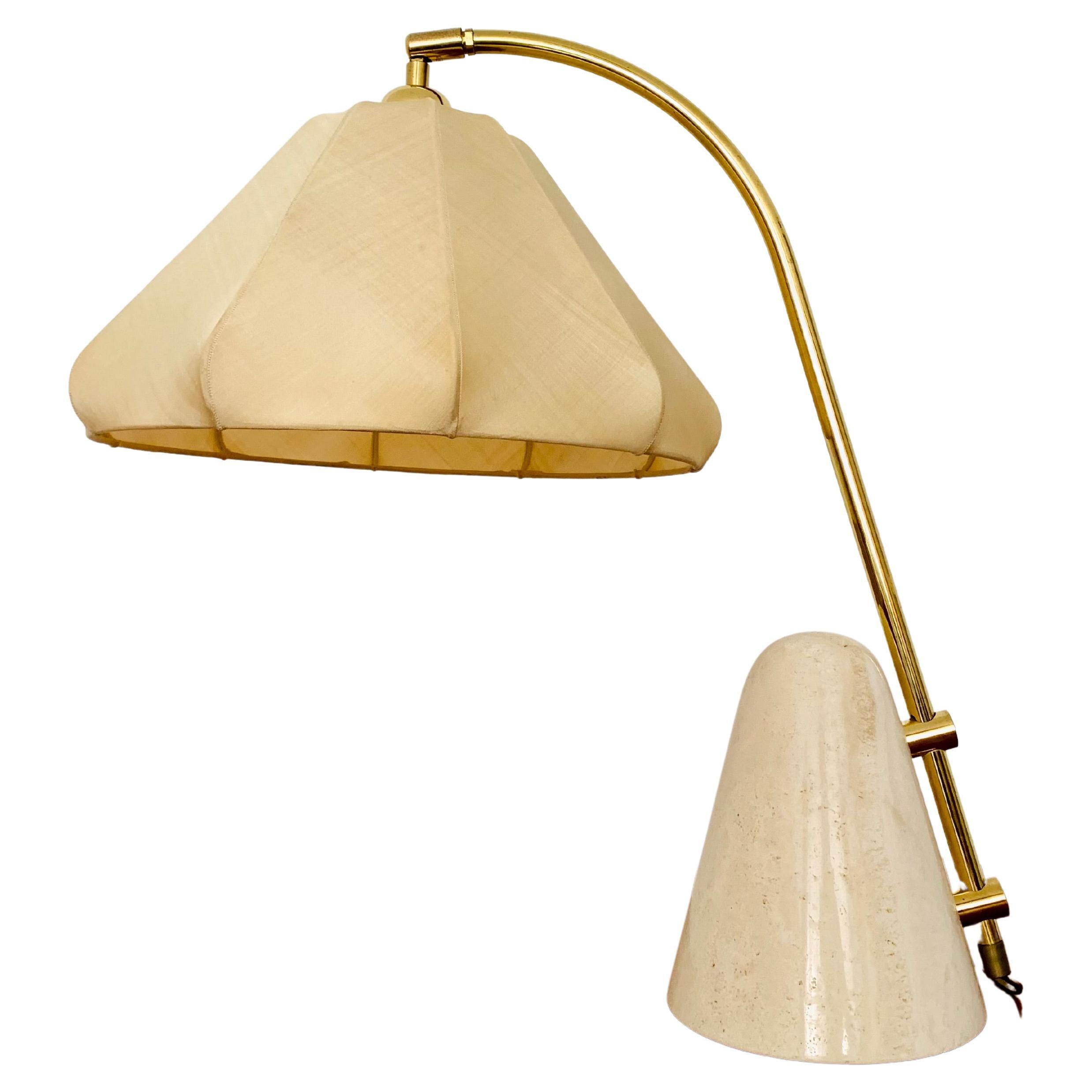 Travertin Table Lamp by Temde For Sale