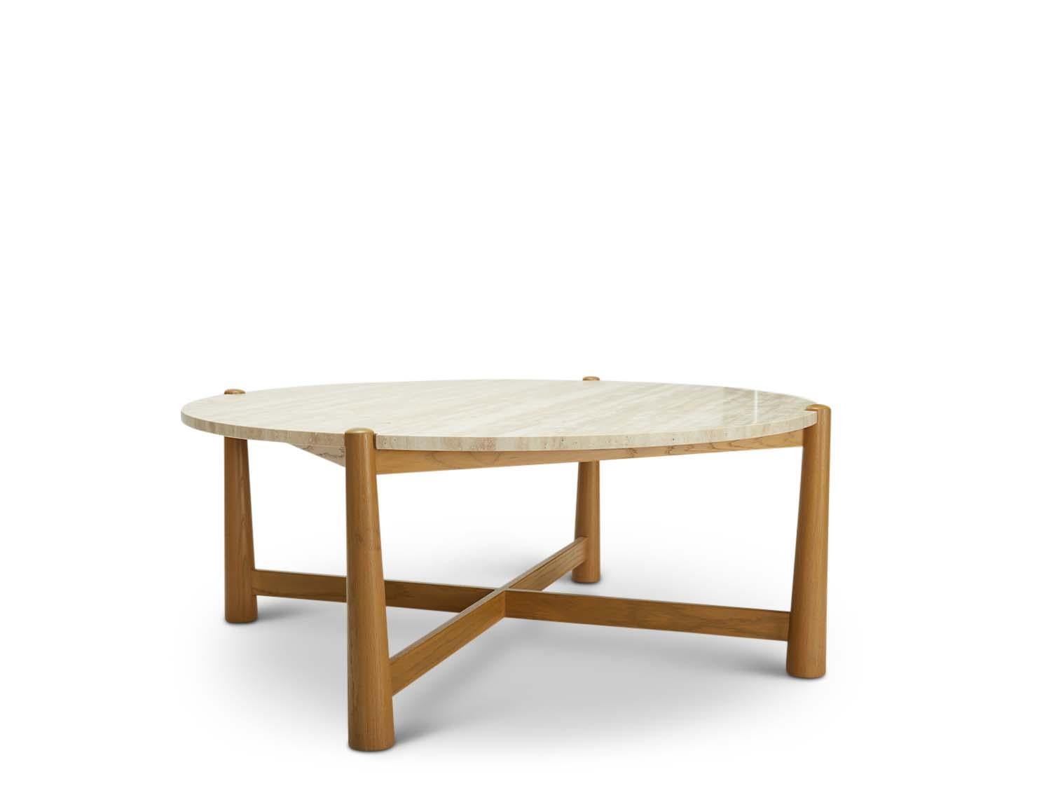 The Bronson Coffee Table features a Stone Top with notched corners that rests atop a detailed American walnut or white oak base.

The Lawson-Fenning Collection is designed and handmade in Los Angeles, California. Reach out to discover what options