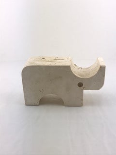 Mid Century Modern Italian Travertine Animals Sculpture by Mannelli Bros, 1970s