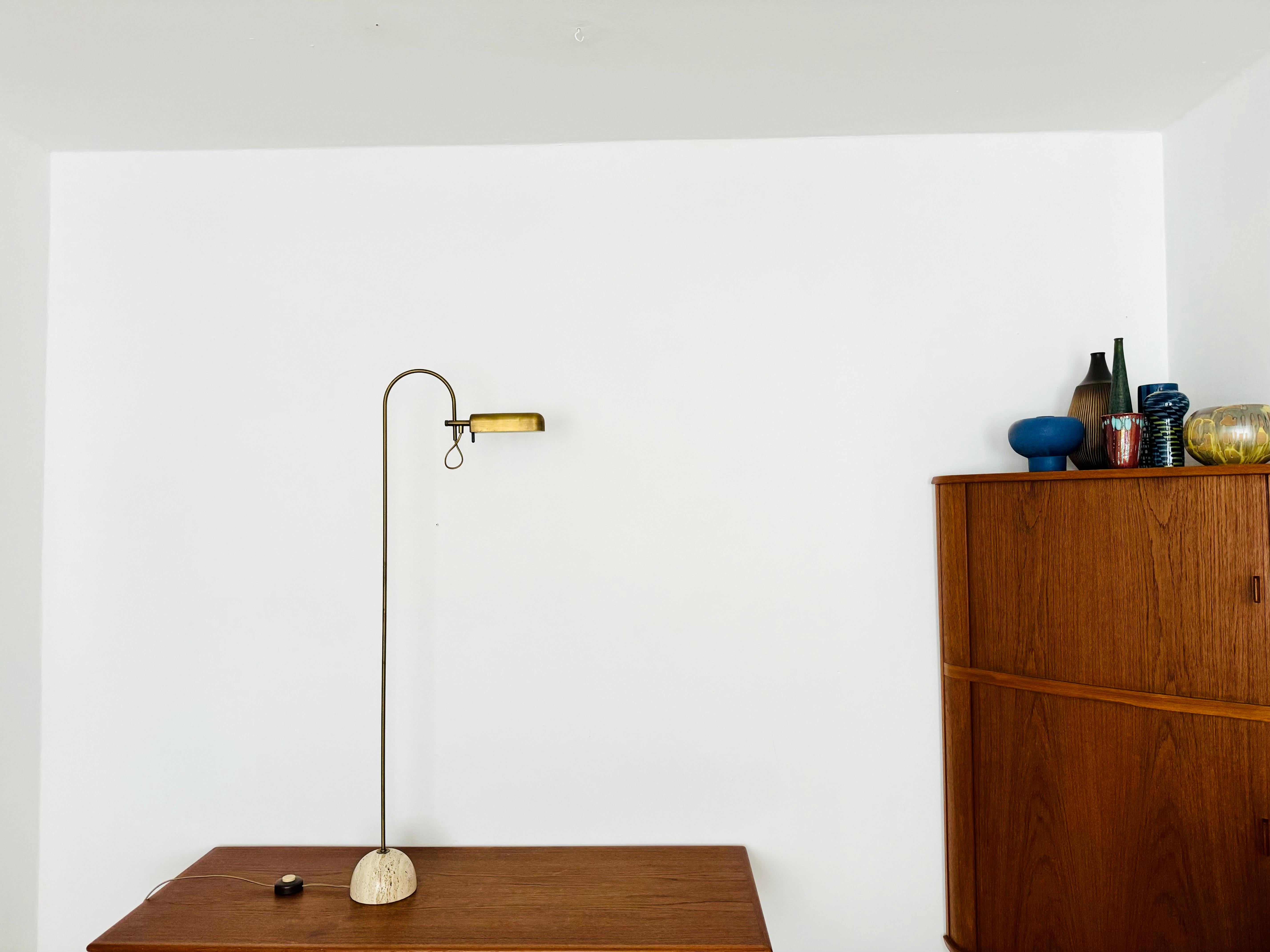 German Travertine Arc Floor Lamp For Sale