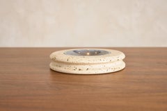 Travertine Ashtray attrributed to Enzo Mari for Fratelli Mannelli
