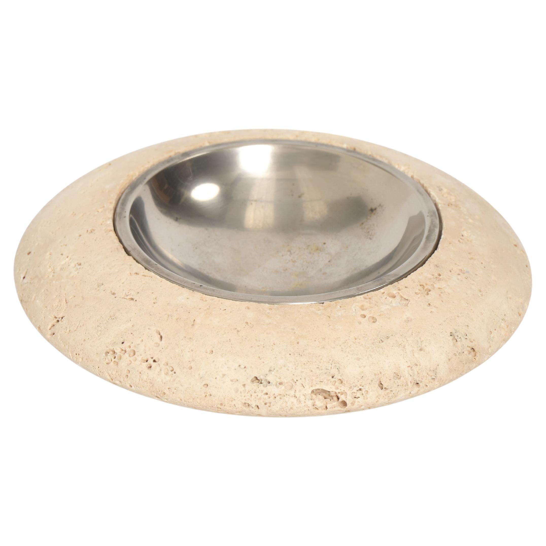 Travertine Ashtray by Fratelli Manelli For Sale