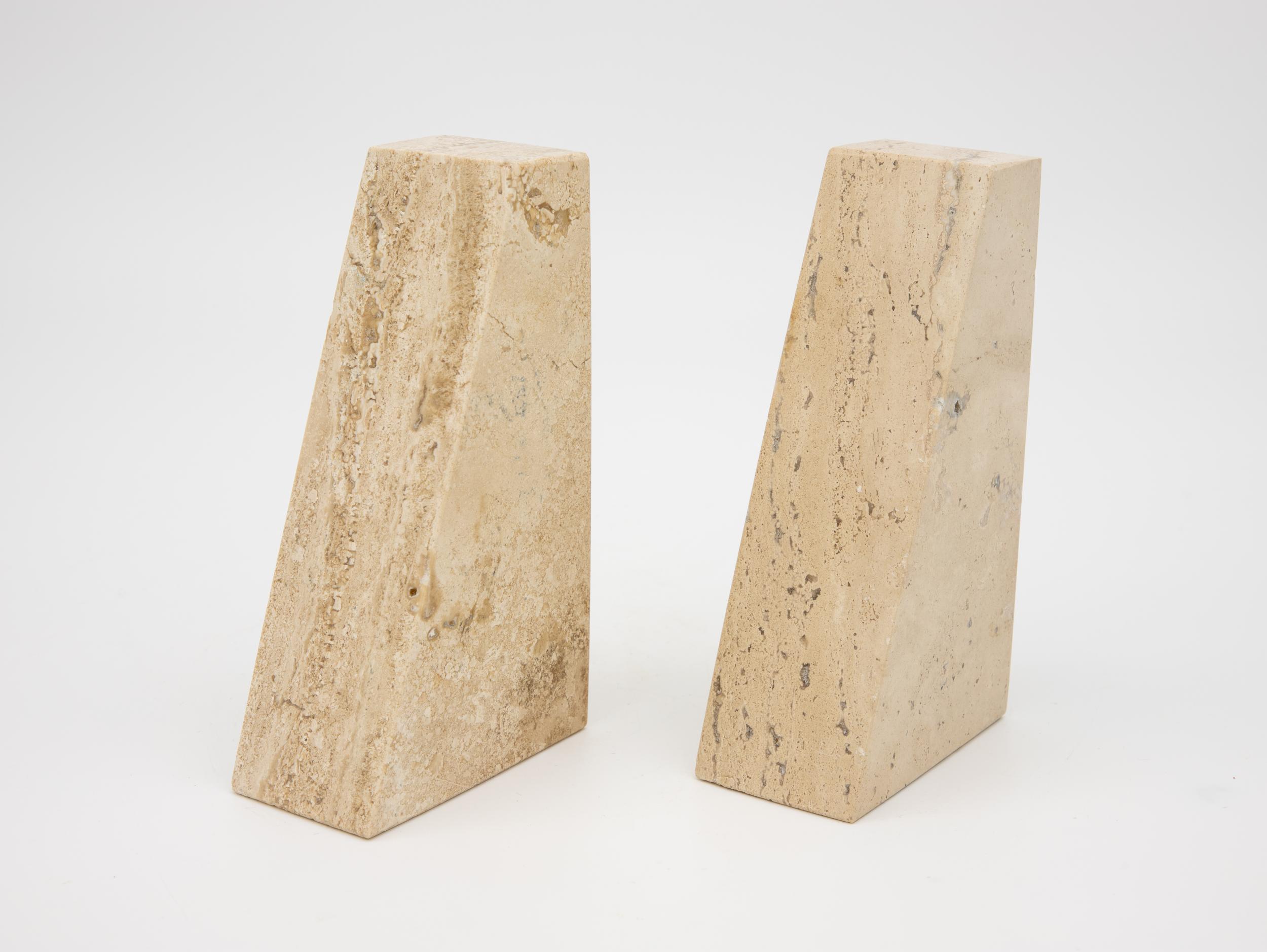 travertine bookends