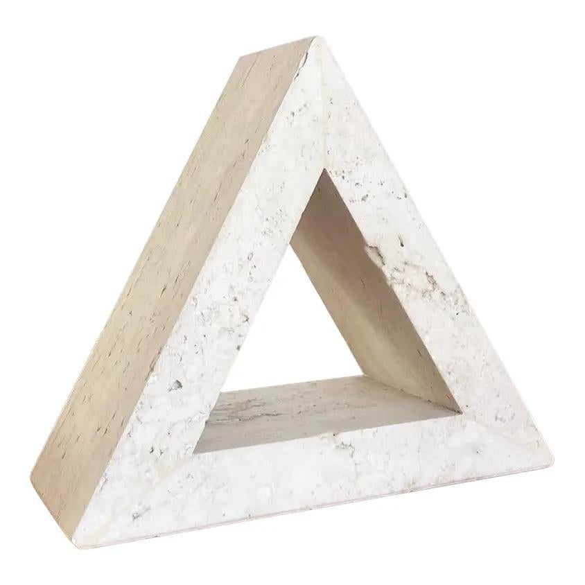 Travertine Bookend - Sculpture Attributed to Fratelli Mannelli For Sale 6