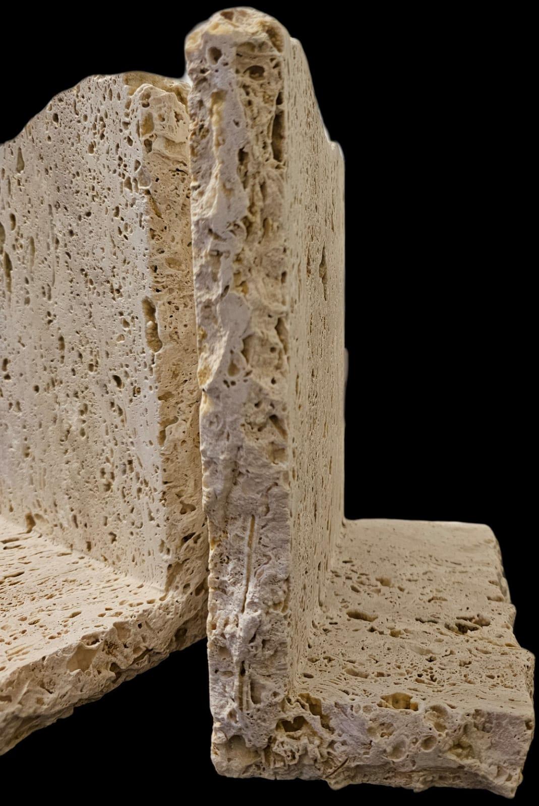 Travertine Bookends 1