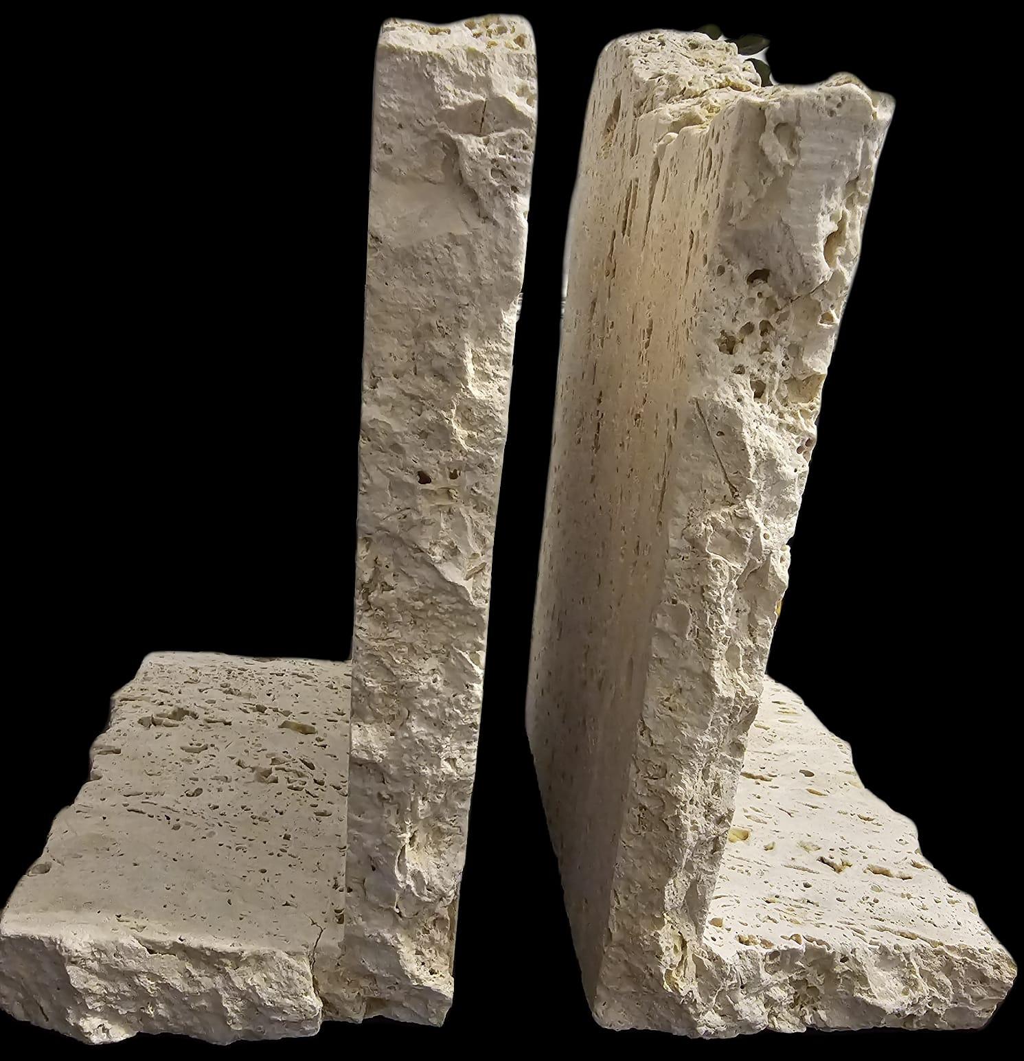 Travertine Bookends 3
