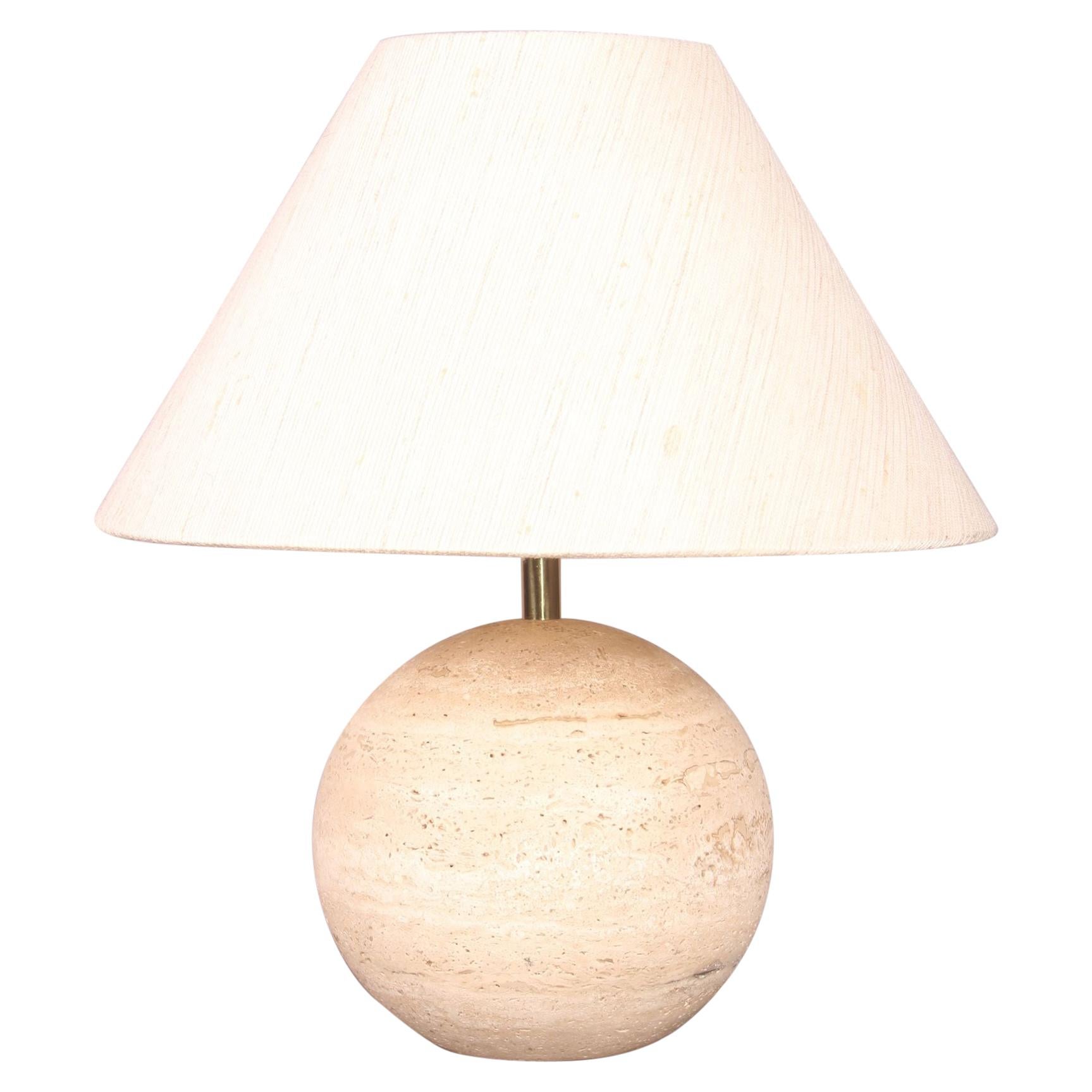 Travertine Bowl Table Lamp