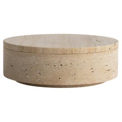 Travertine Bowl With Lid