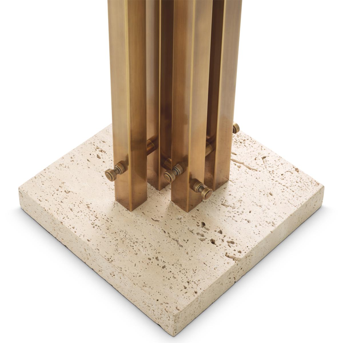 Travertine Brass Coatrack For Sale 3