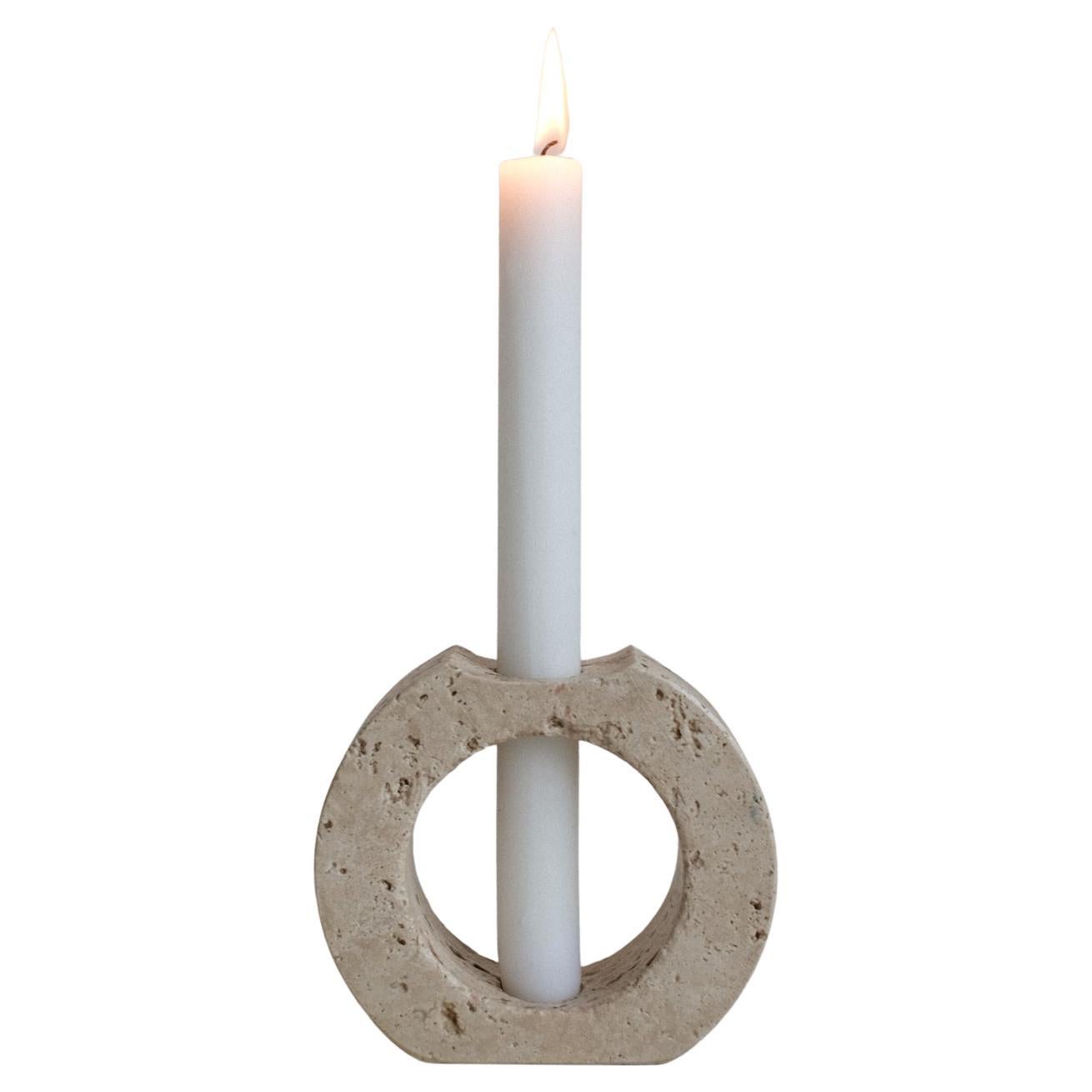 Travertine Candle Holder For Sale