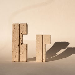 Travertine Candlesticks by Fratelli Mannelli - Set of 2 - Italy 1970s