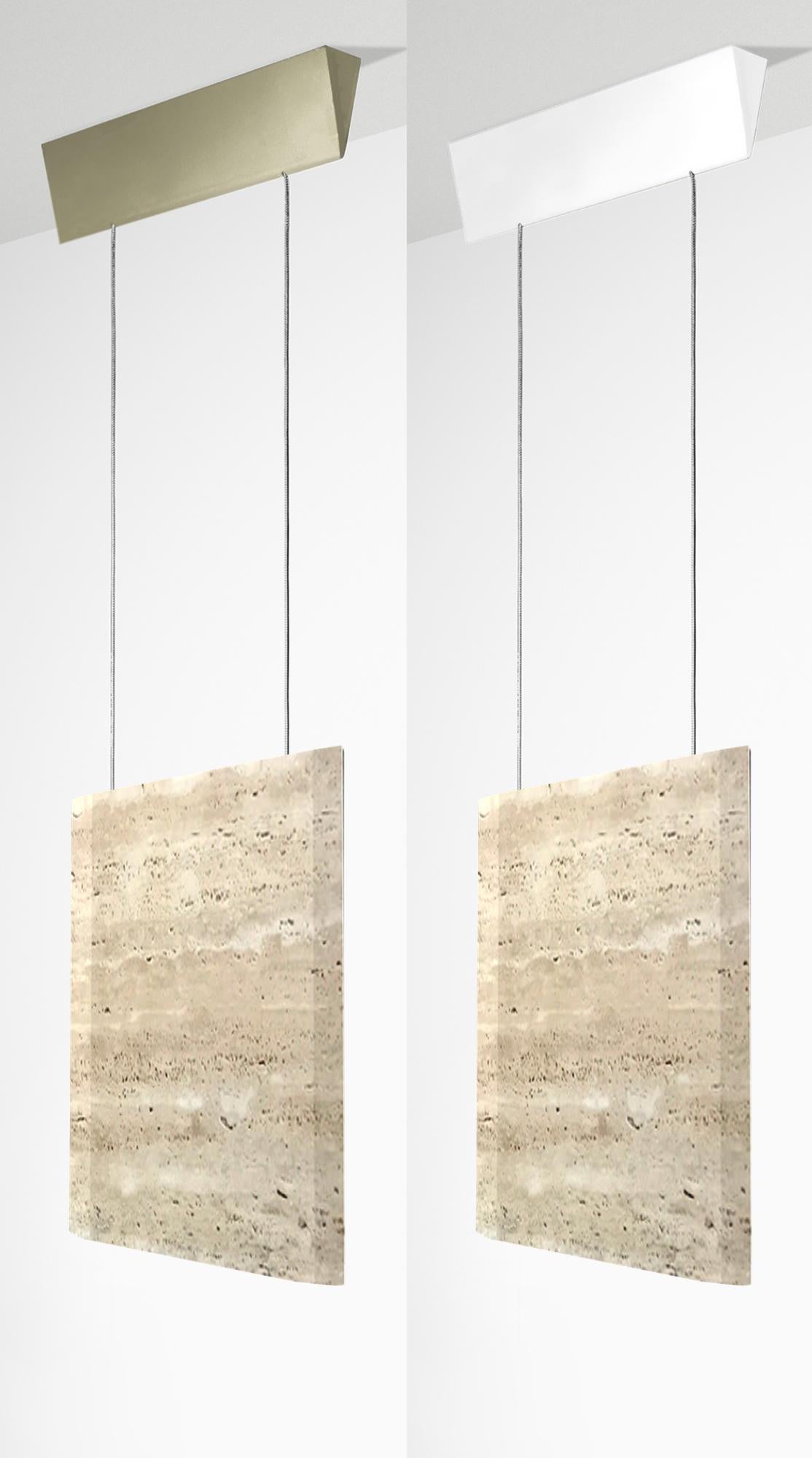 Minimalist Travertine Ceiling Lamp 