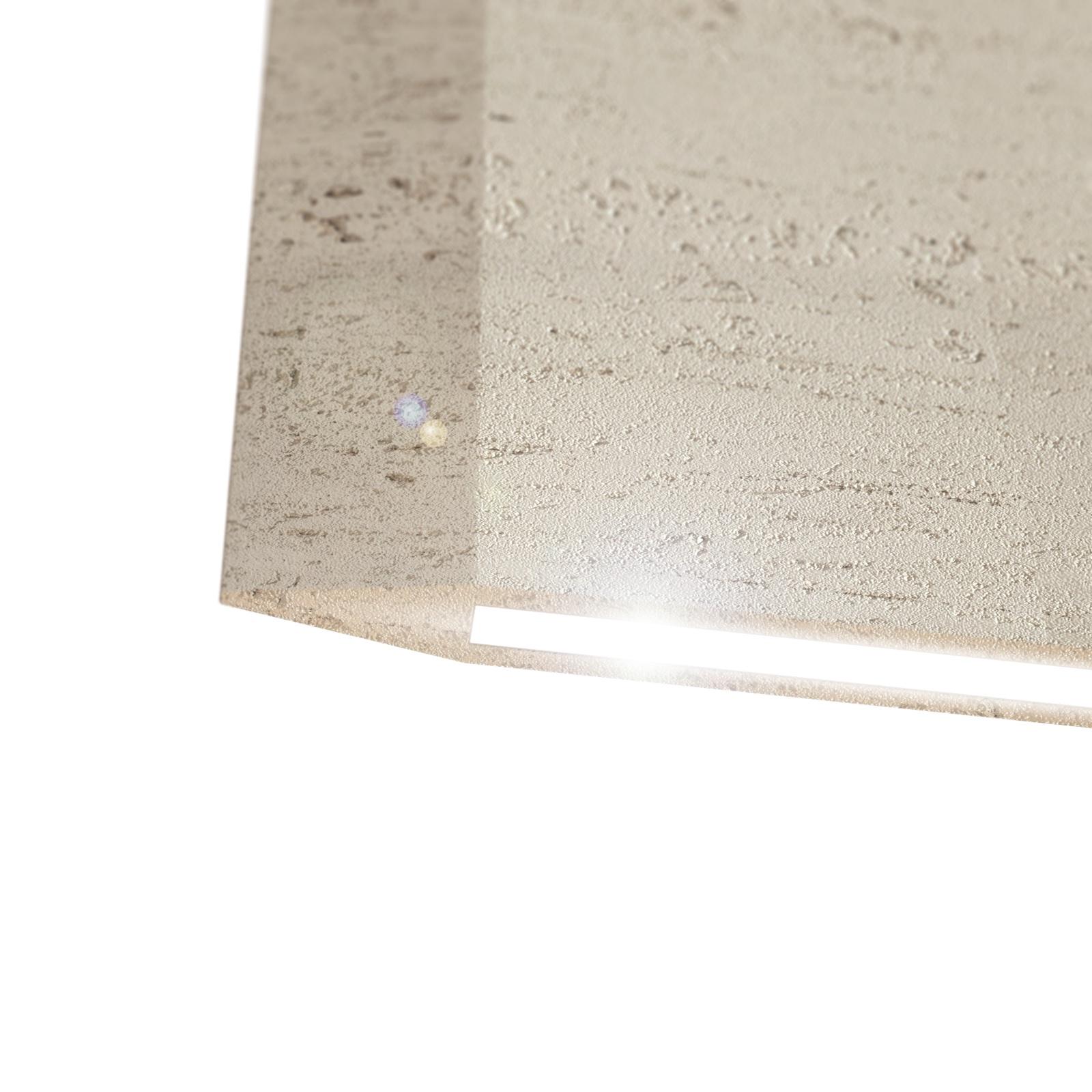 Lampada da soffitto in travertino 