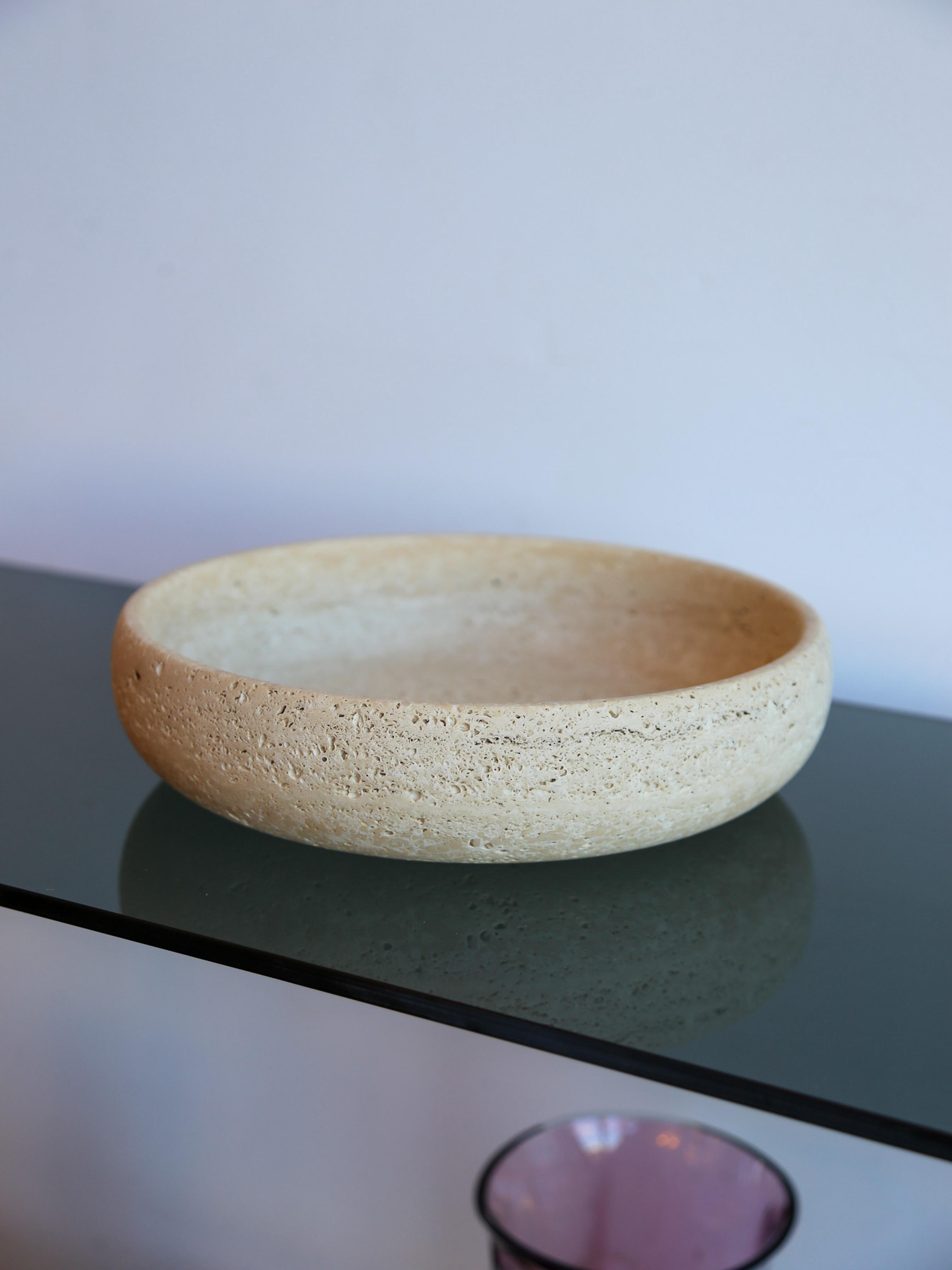Travertine Centrepiece Bowl by Fratelli Mannelli For Sale 4