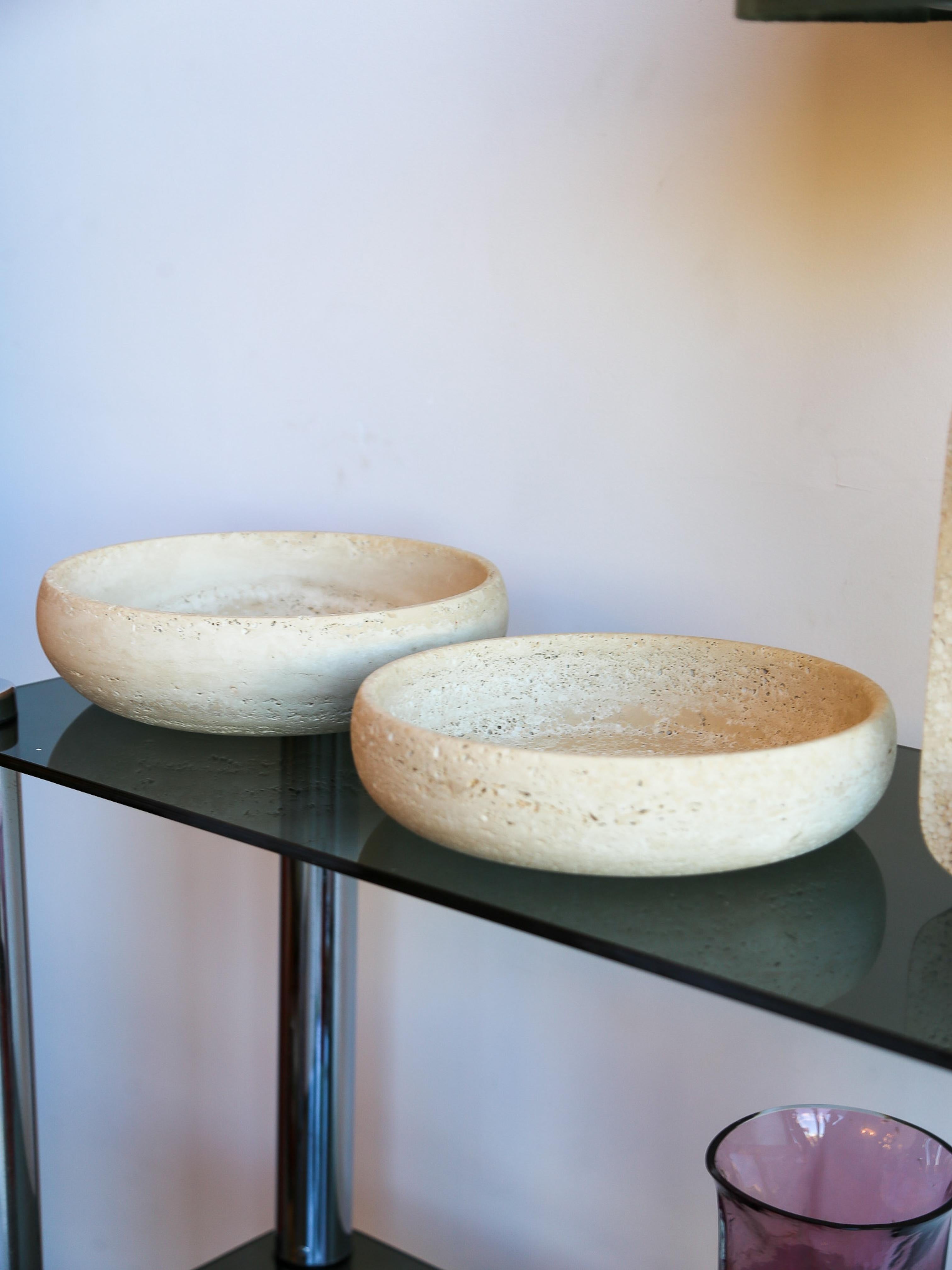 Mid-Century Modern Travertine Centrepiece Bowl by Fratelli Mannelli For Sale