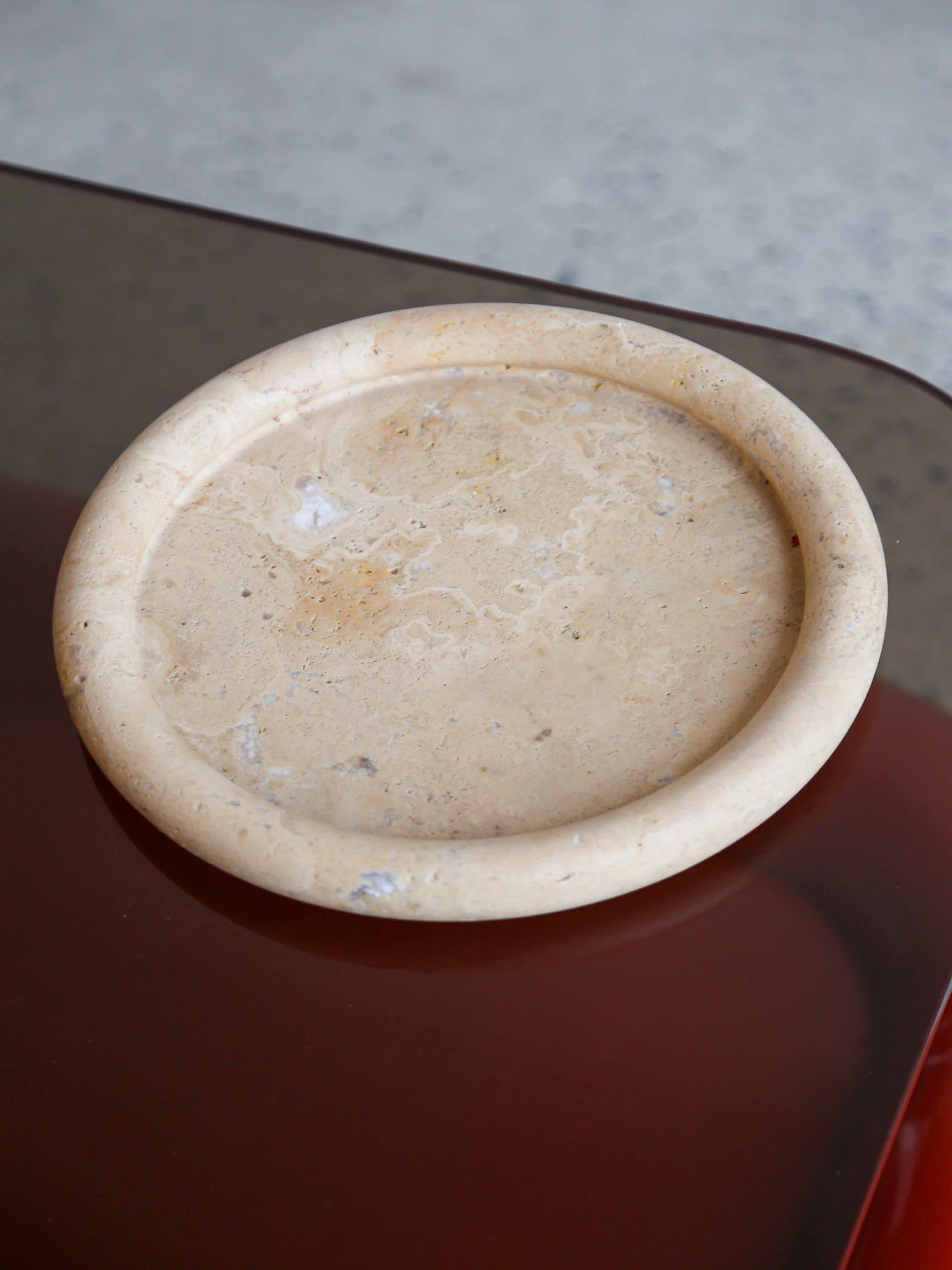 Mid-Century Modern Travertine Centrepiece Bowl by Fratelli Mannelli For Sale