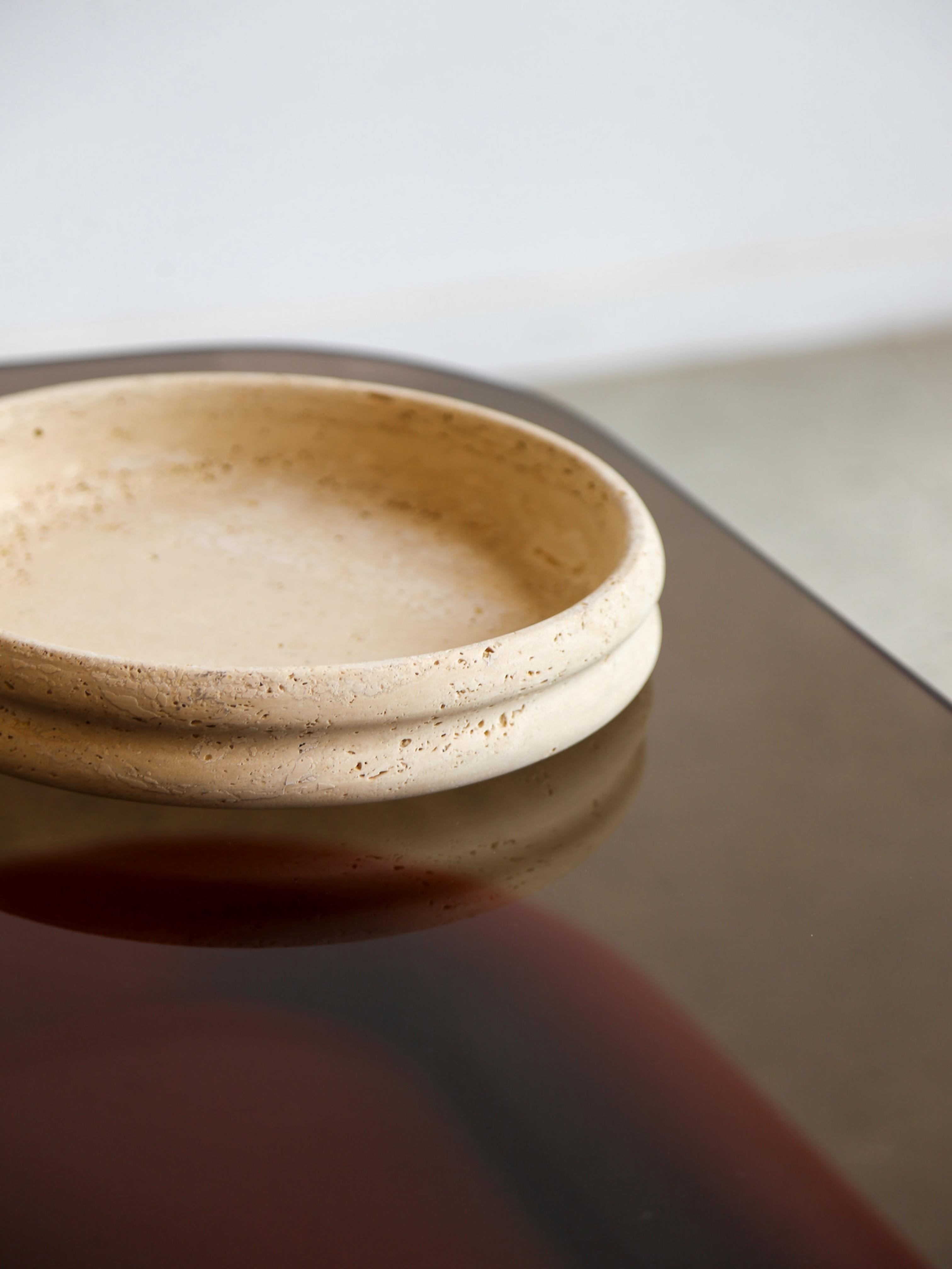 Mid-Century Modern Travertine Centrepiece Bowl by Fratelli Mannelli For Sale
