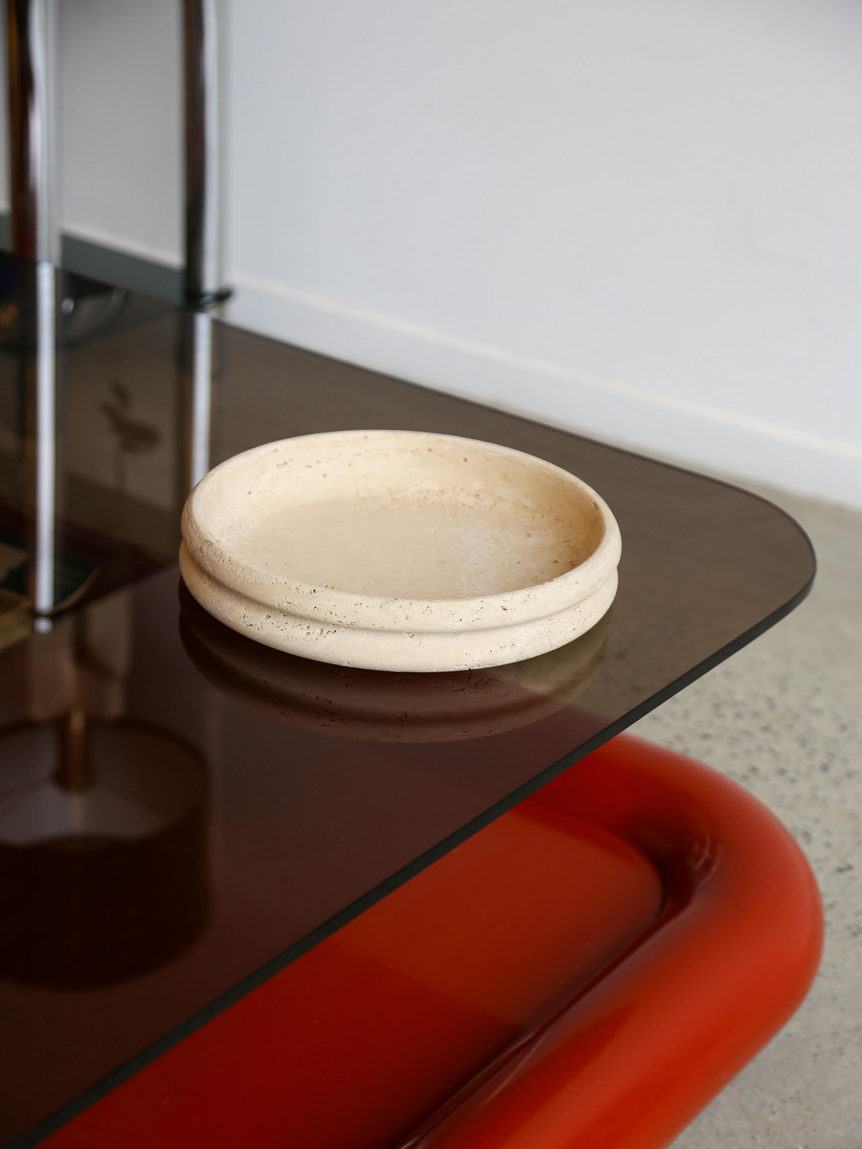 Italian Travertine Centrepiece Bowl by Fratelli Mannelli For Sale