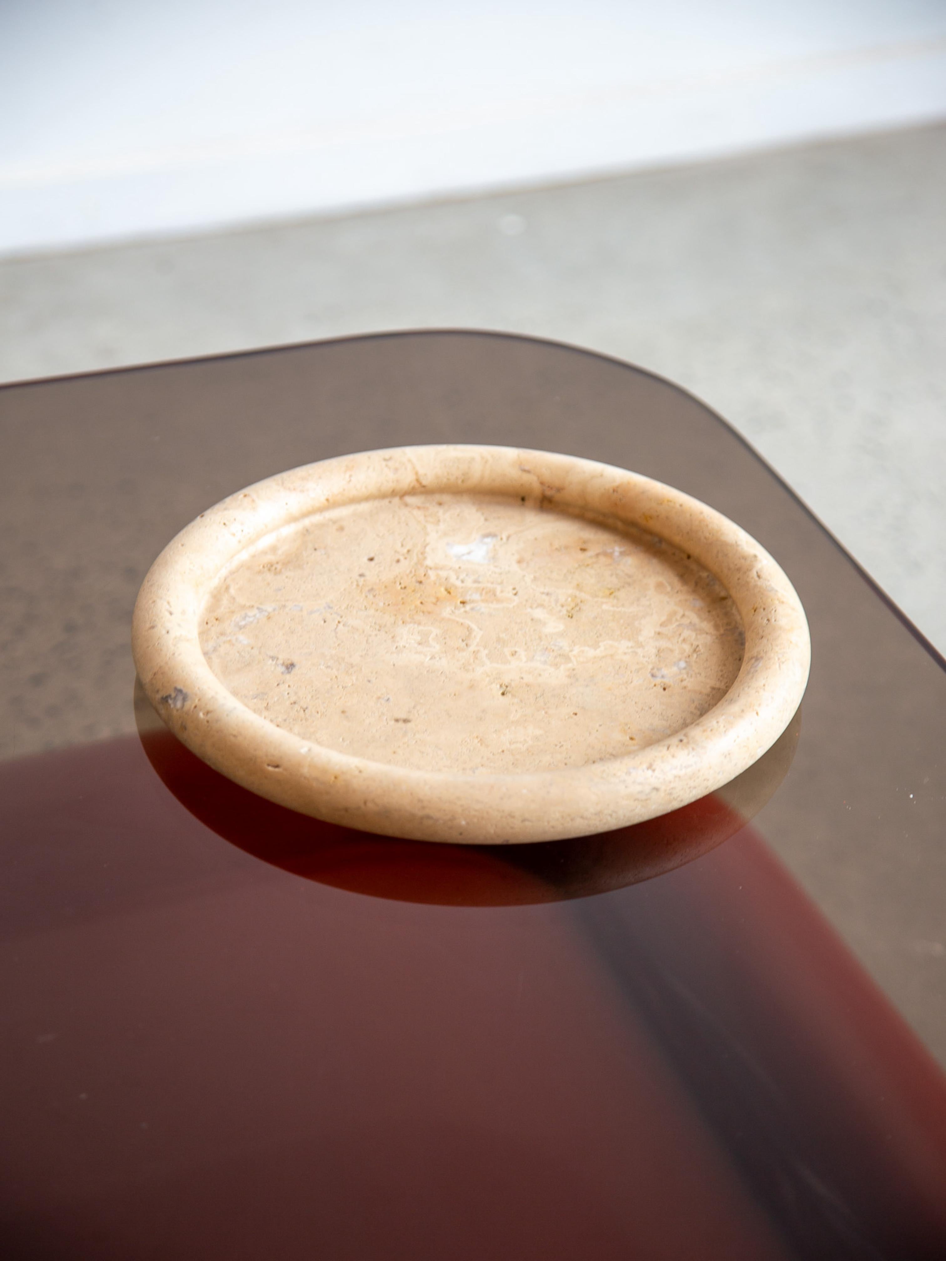 Late 20th Century Travertine Centrepiece Bowl by Fratelli Mannelli For Sale