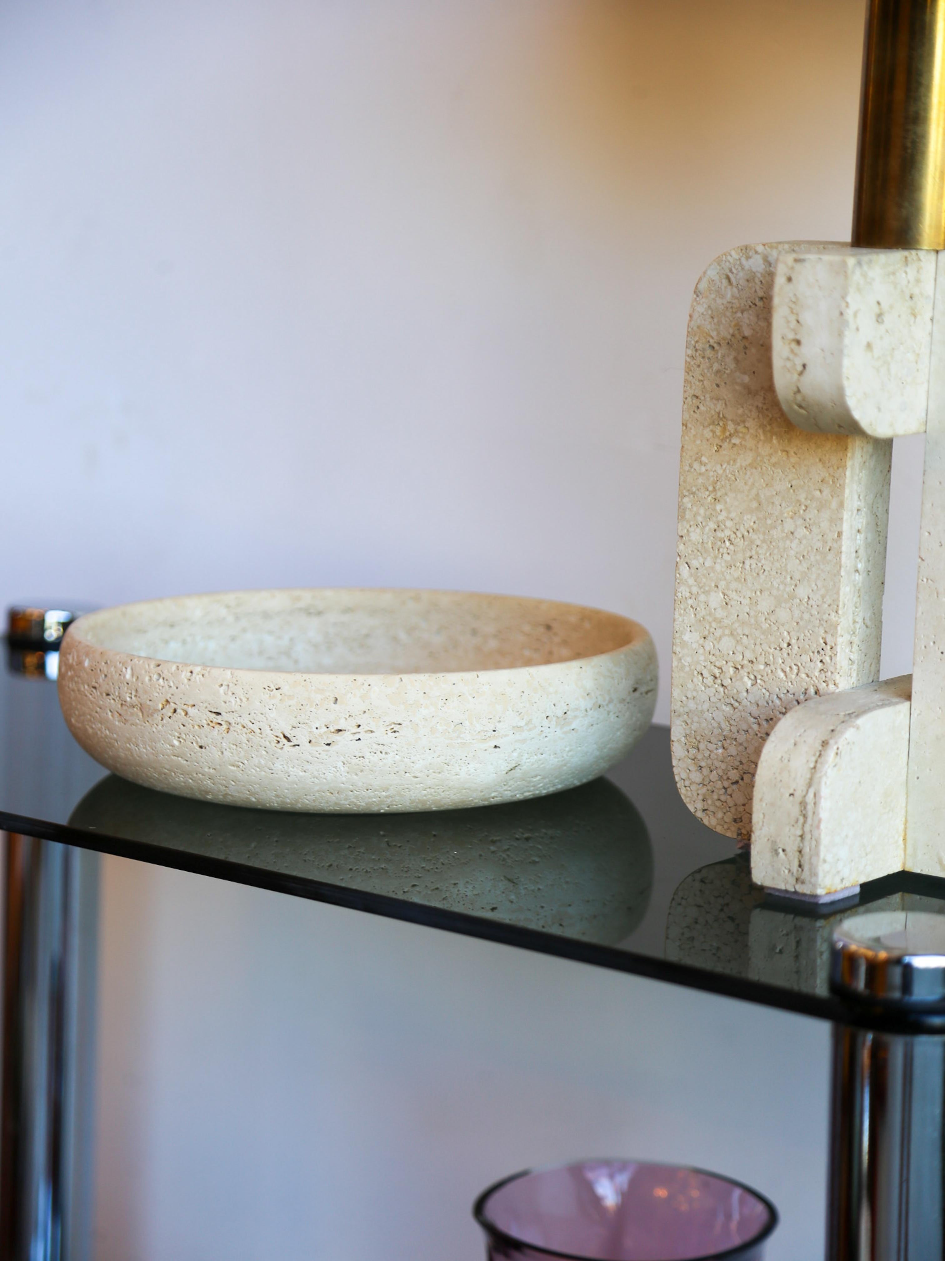 Travertine Centrepiece Bowl by Fratelli Mannelli For Sale 2