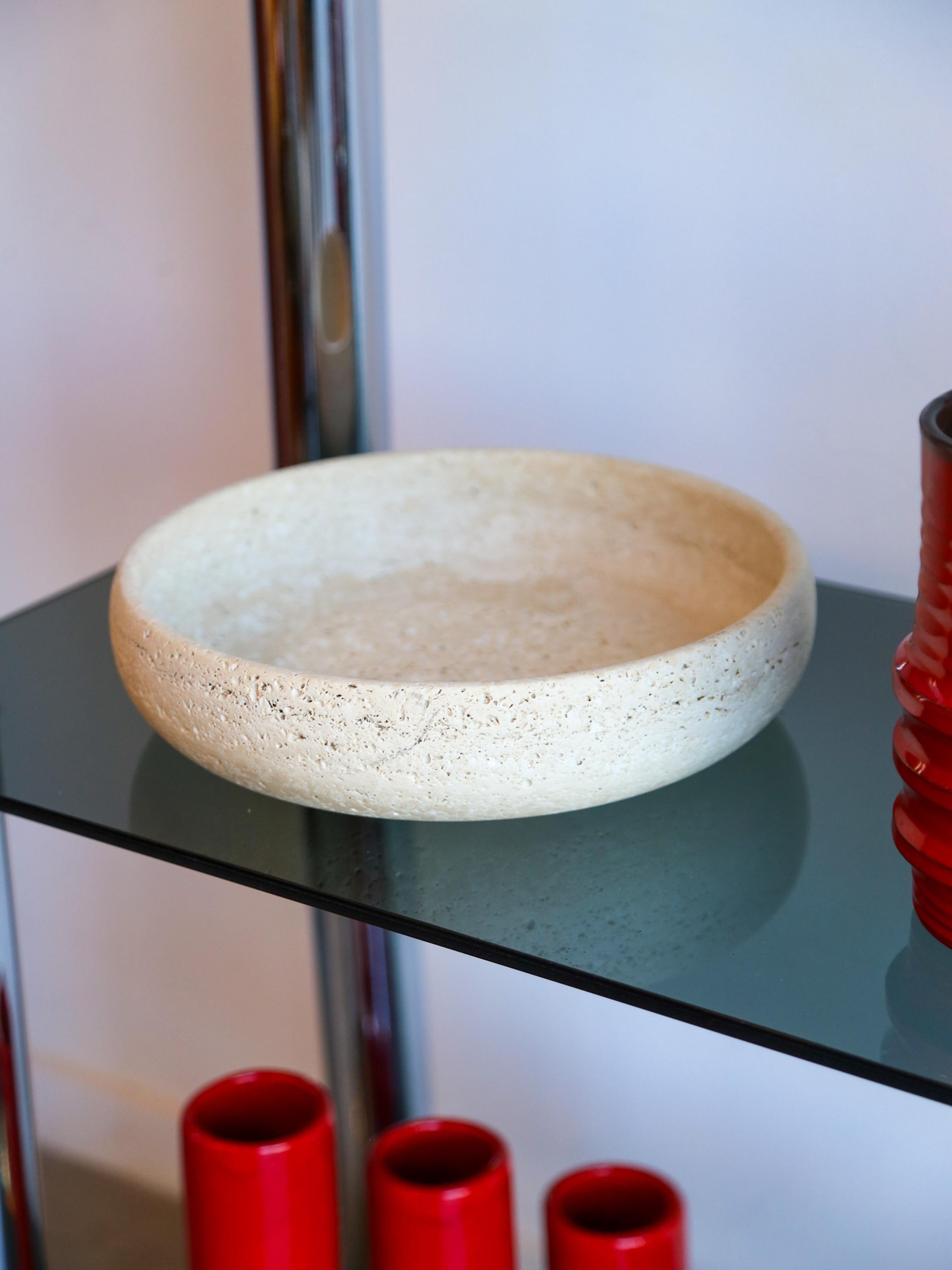 Travertine Centrepiece Bowl by Fratelli Mannelli For Sale 3