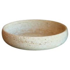 Bol de centre de table en travertin de Fratelli Mannelli