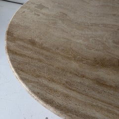 Travertine Circle Table by Stone International