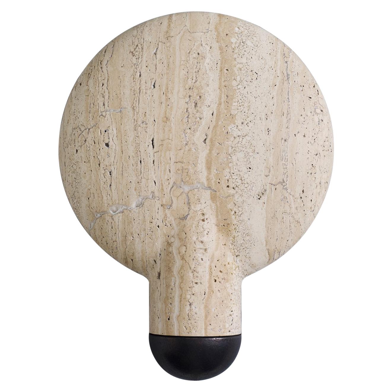 Classico Travertine Surface Wall Sconce by Henry Wilson For Sale