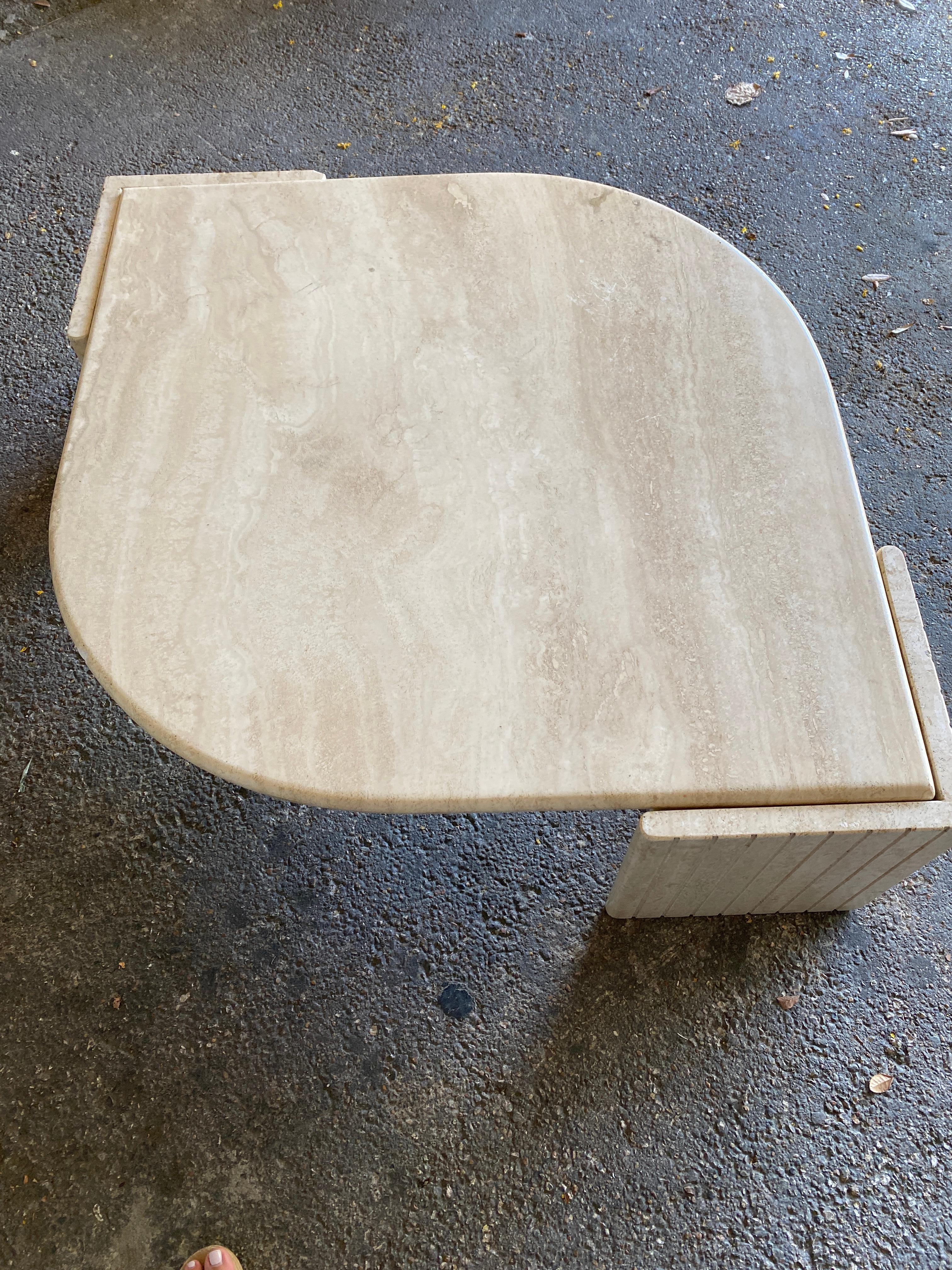 20th Century Travertine Cocktail Table, 1970