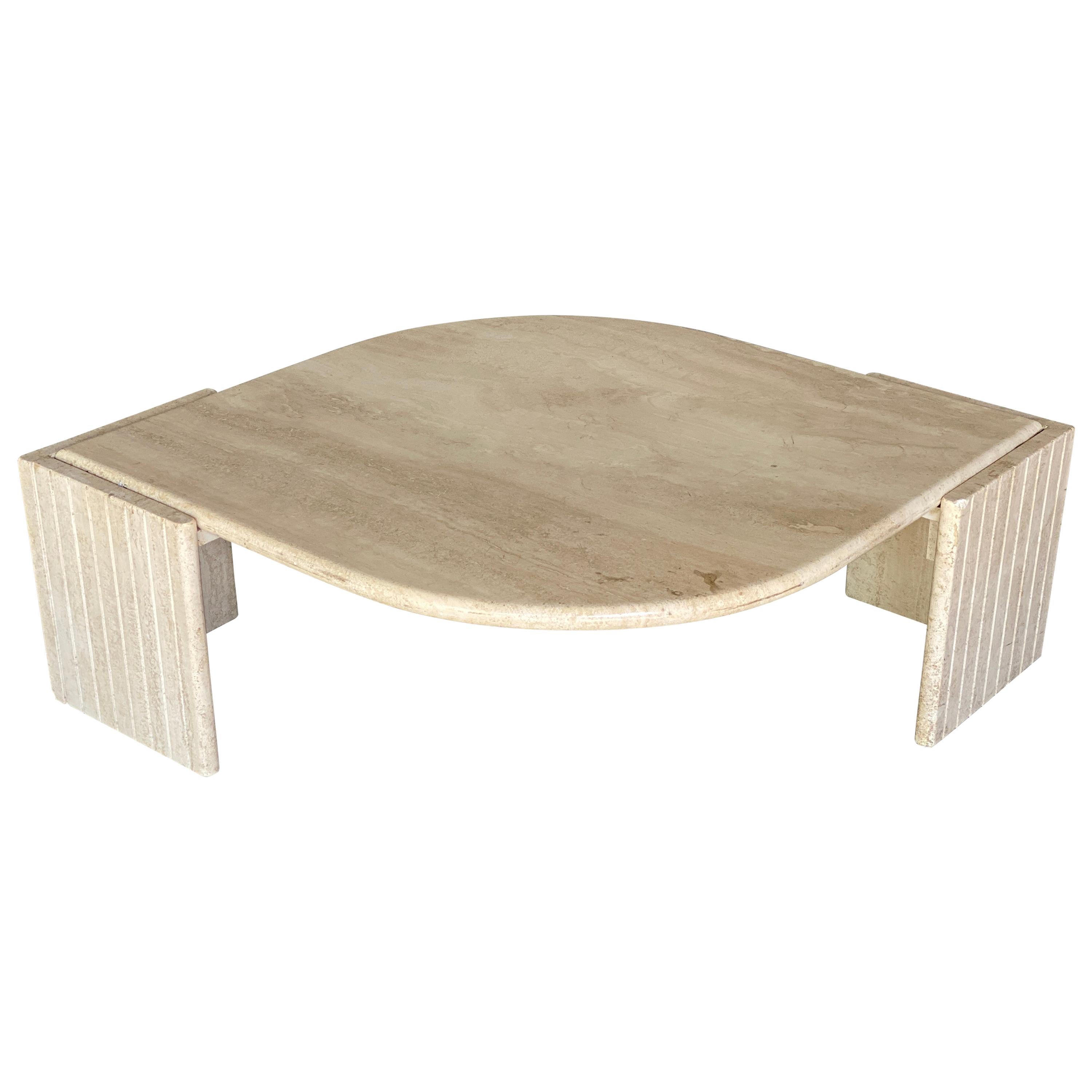 Travertine Cocktail Table, 1970