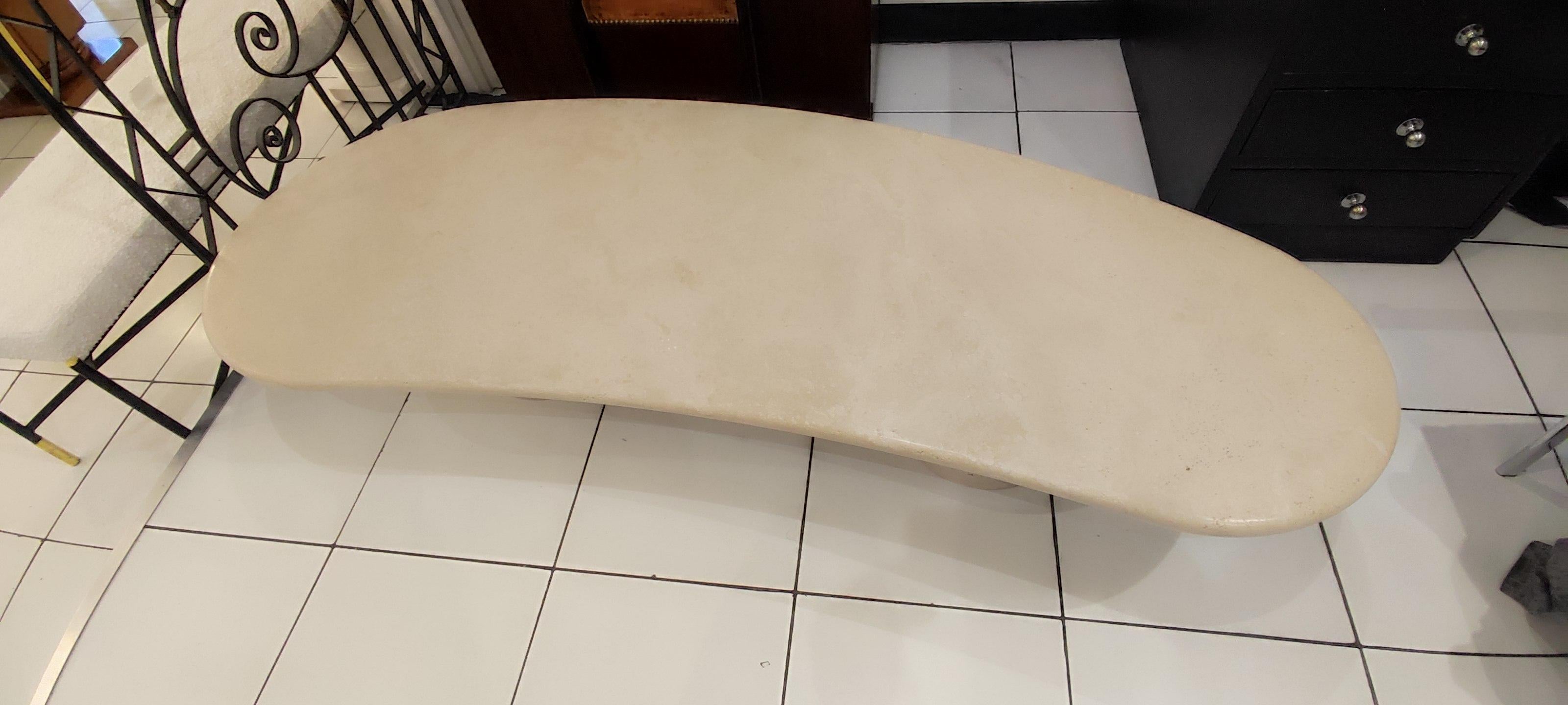 Travertine cocktail table circa 80' For Sale 2