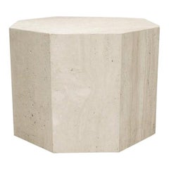 Travertine Cocktail Table or Low Pedestal
