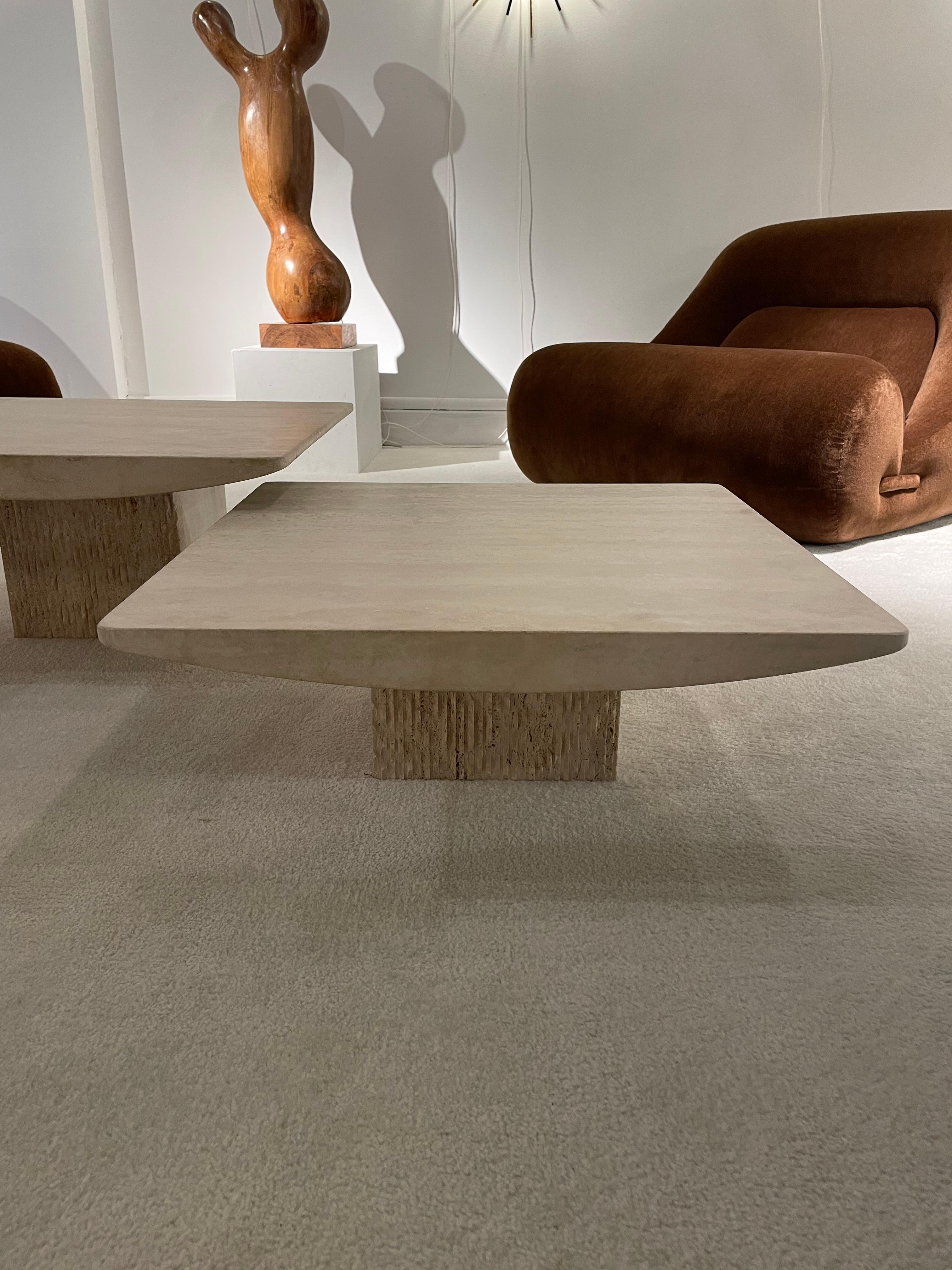 French travertine Coffe Tables For Sale