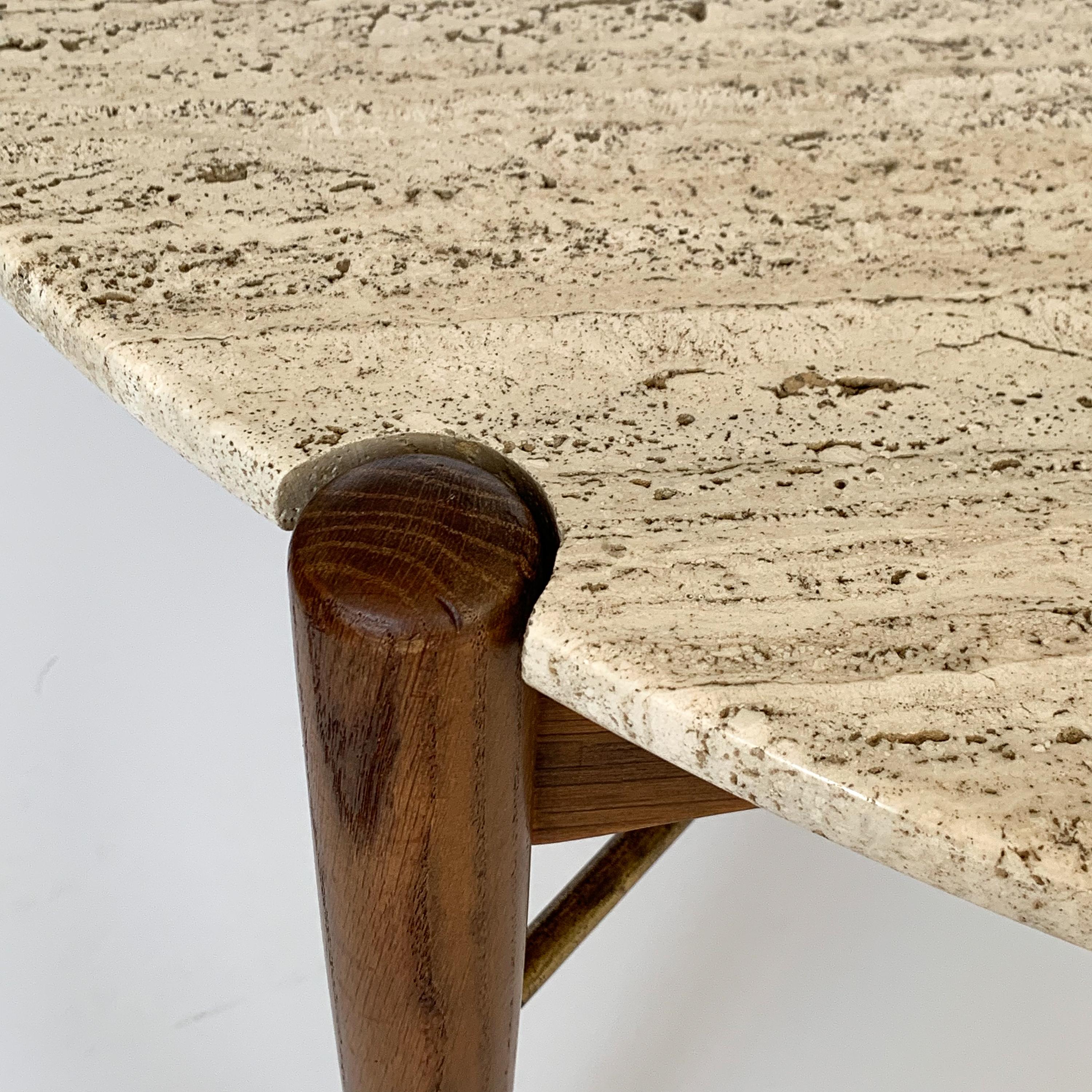 Mid-20th Century Travertine Coffee Table by Folke Ohlsson for DUX Sweden