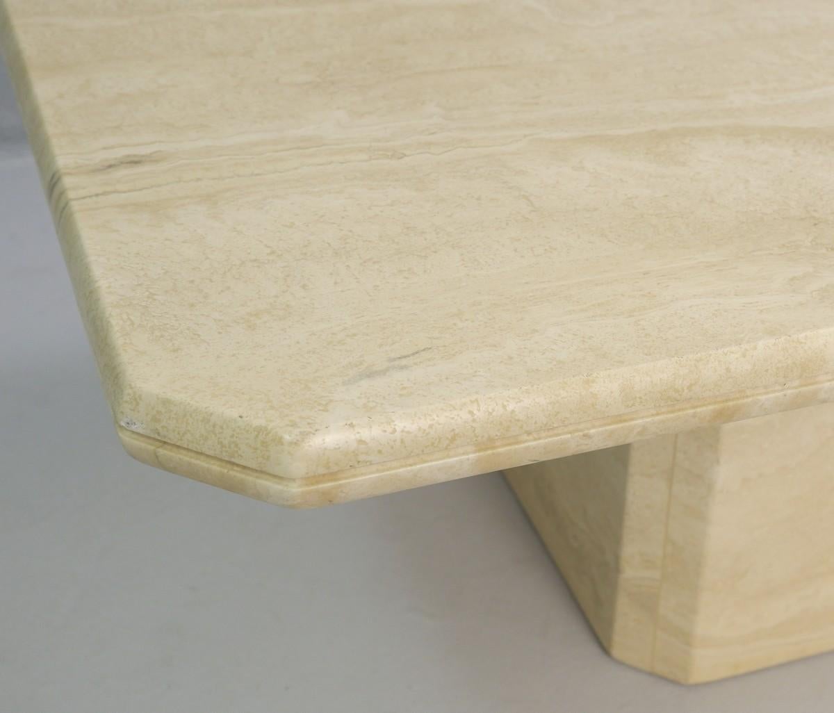 Mid-Century Modern Travertine Coffee Table, 1970s