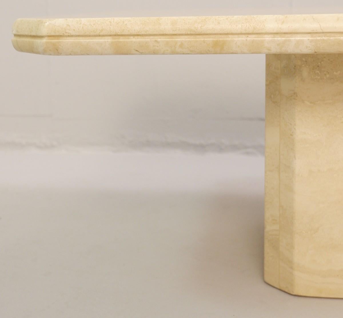 European Travertine Coffee Table, 1970s