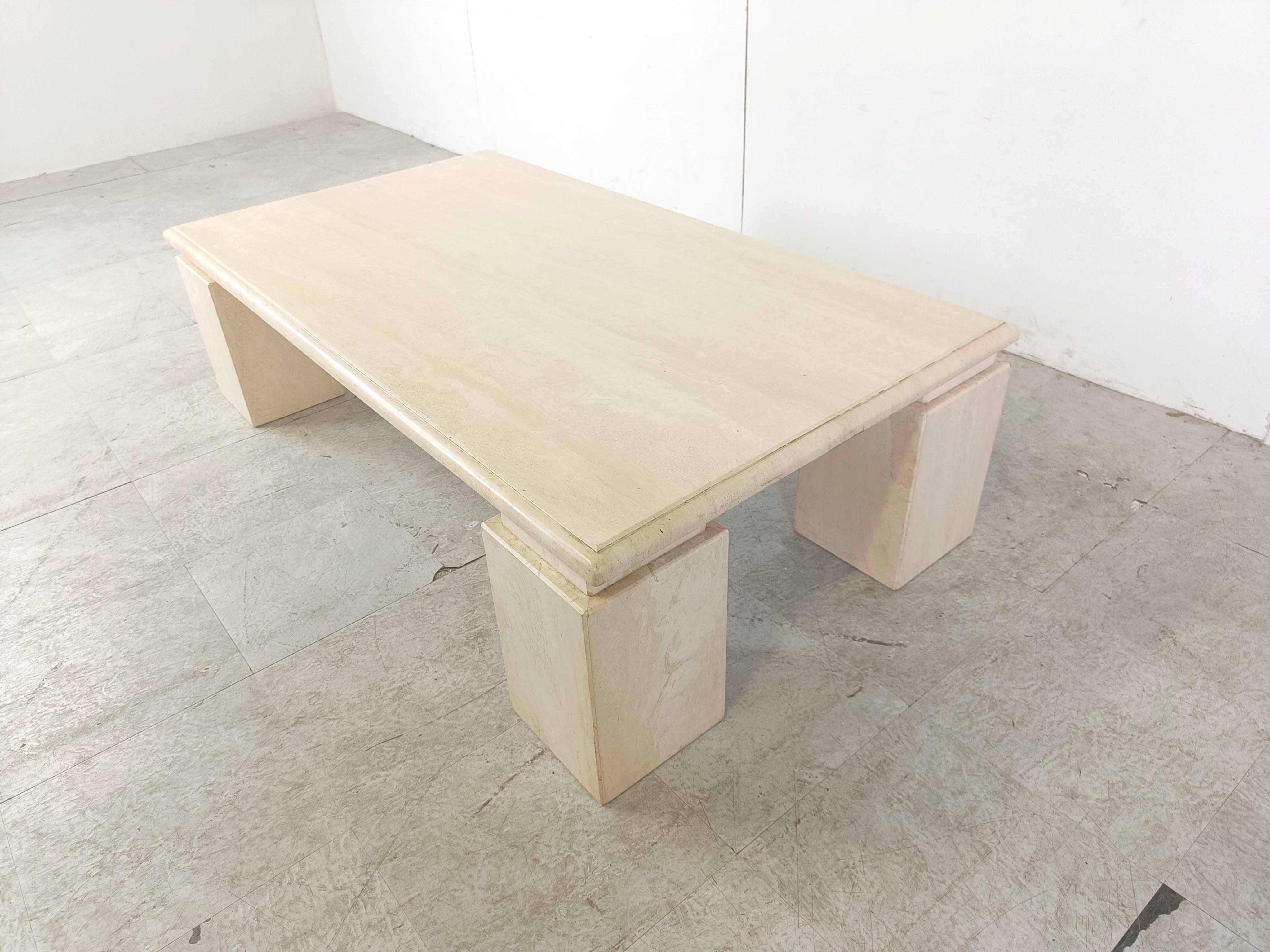Travertine Coffee Table 1970s, Italy For Sale 5