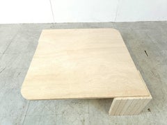 Travertine Coffee Table 1970s, Italy
