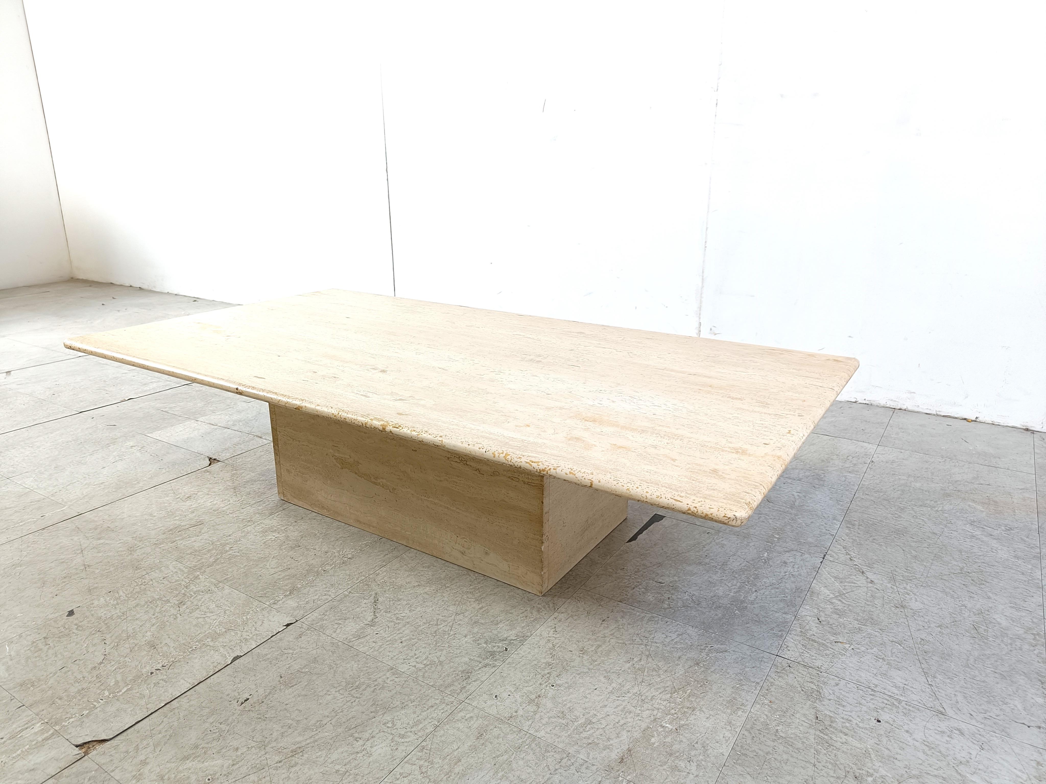 Travertine Coffee Table 1970s, Italy For Sale 2