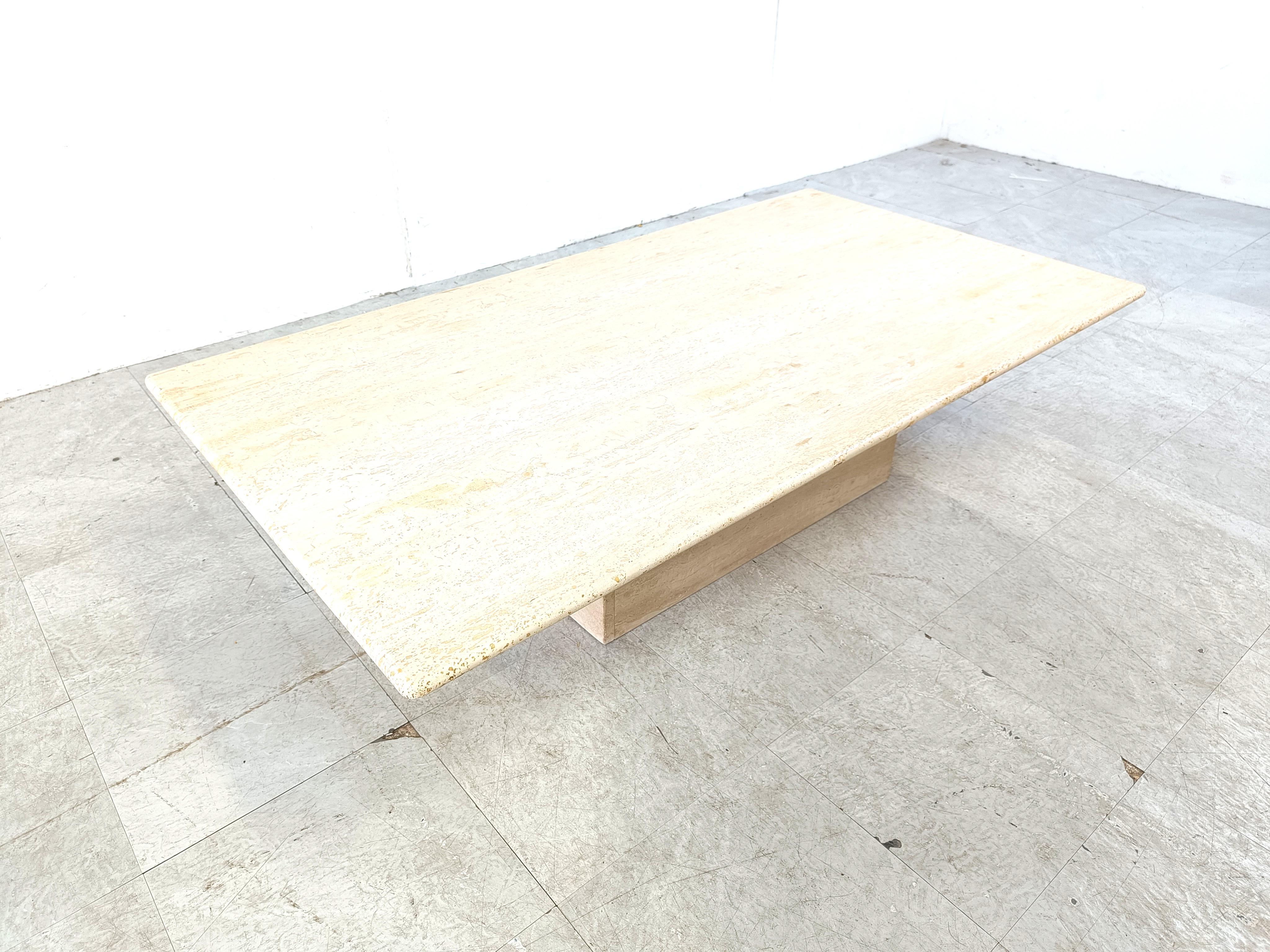 Travertine Coffee Table 1970s, Italy For Sale 4