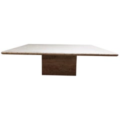Travertine Coffee Table, 1970s, Italy
