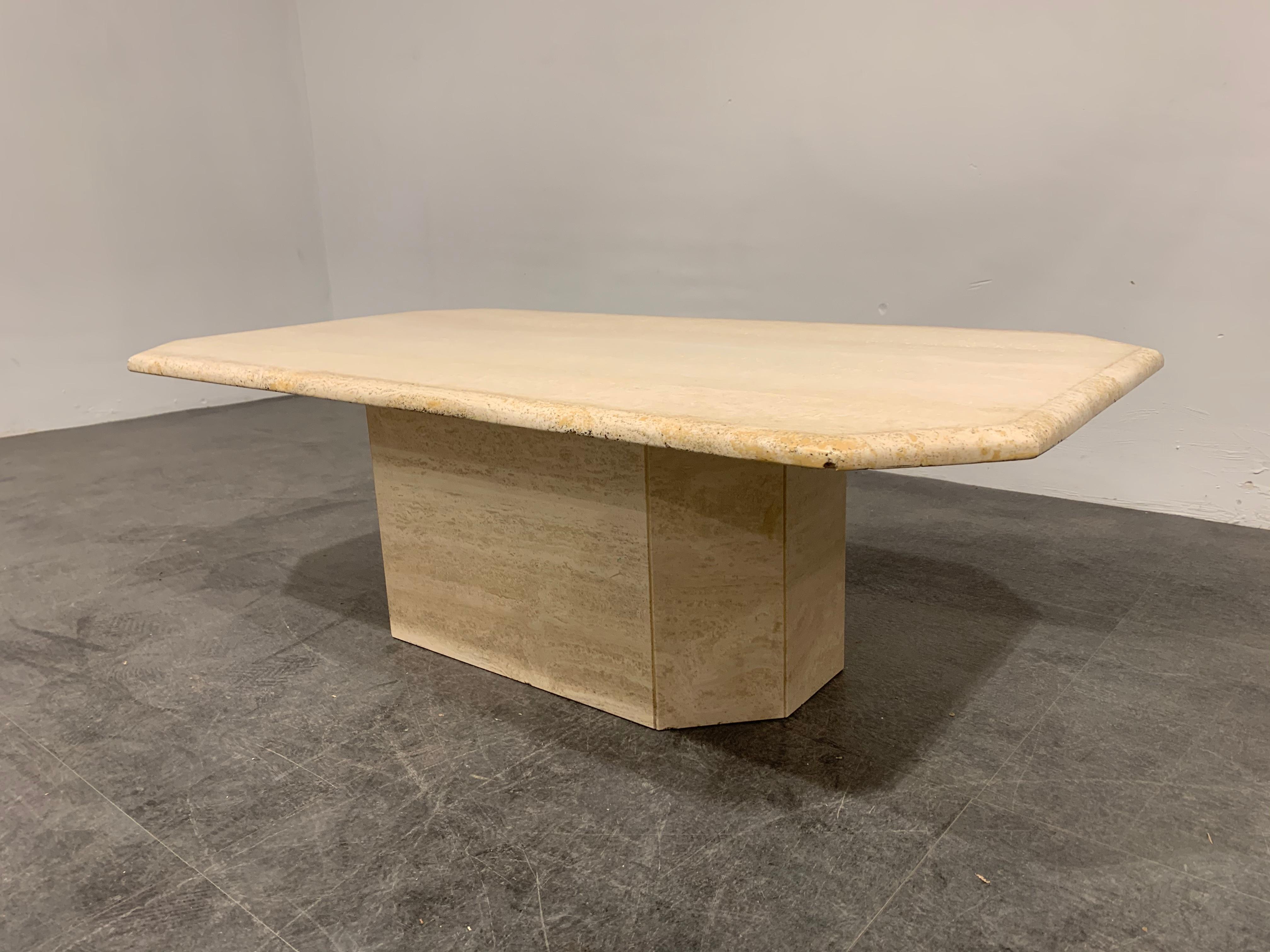 Travertine Coffee Table, 1980s 7