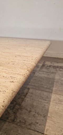 Travertine Coffee Table by Angelo Mangiarotti for Up & Up, Italy, 1970s